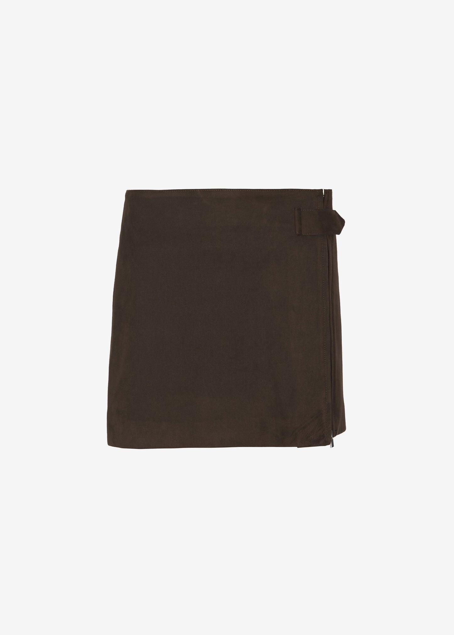 Polly Faux Suede Mini Skirt - Brown