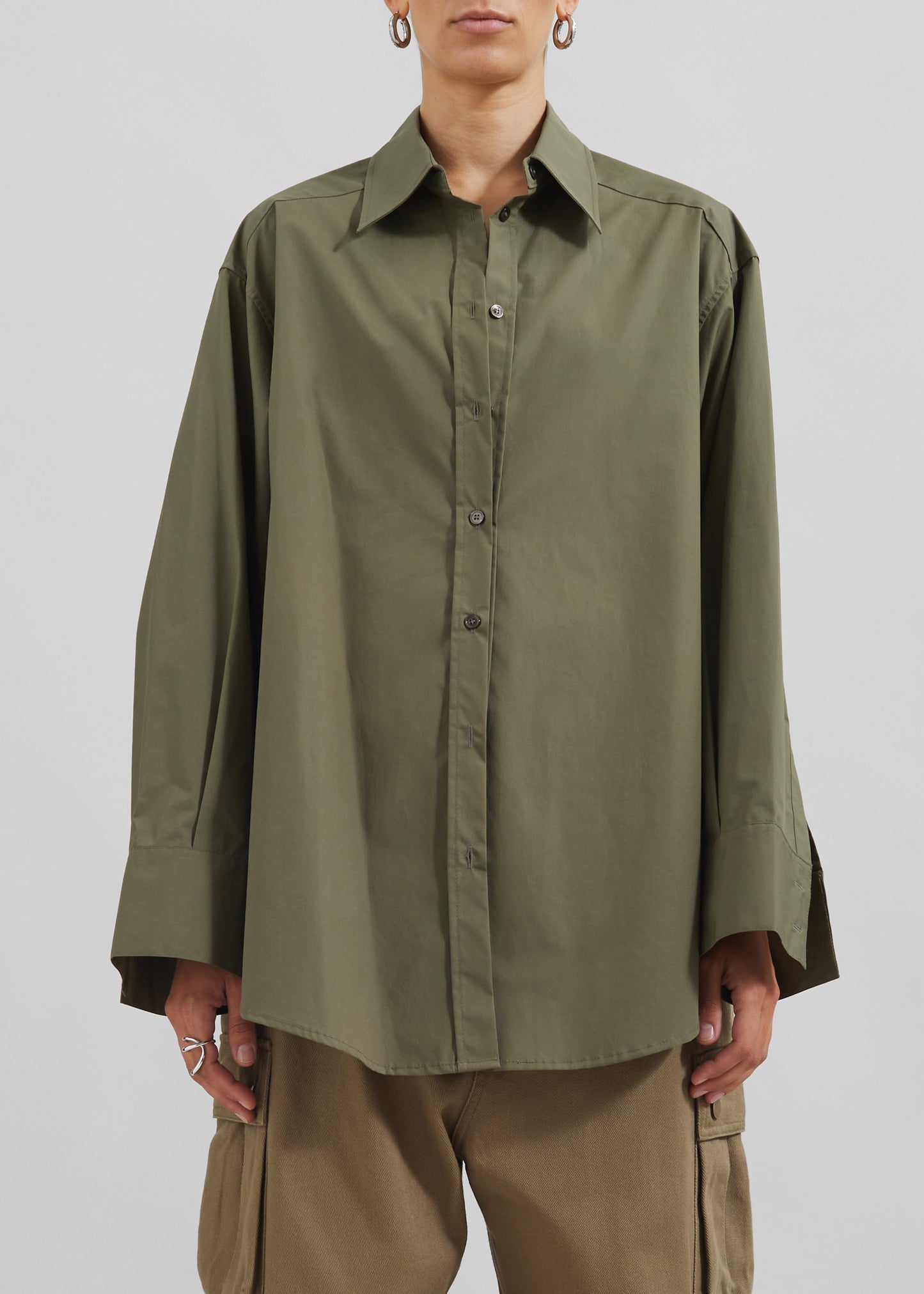 Prato Button Up Shirt - Khaki