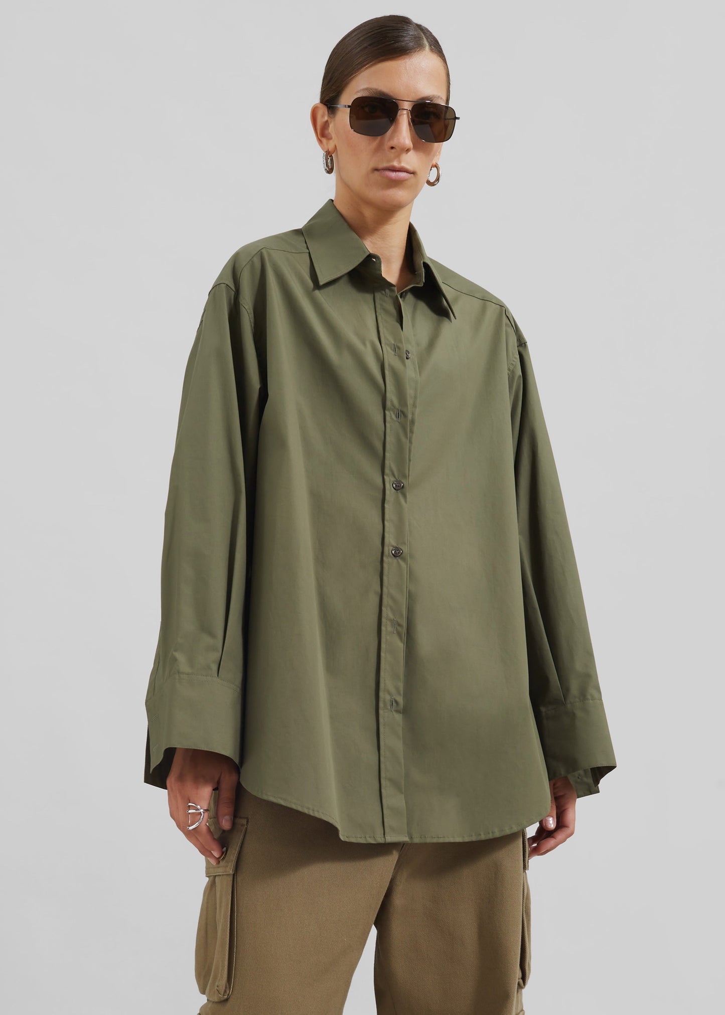 Prato Button Up Shirt - Khaki