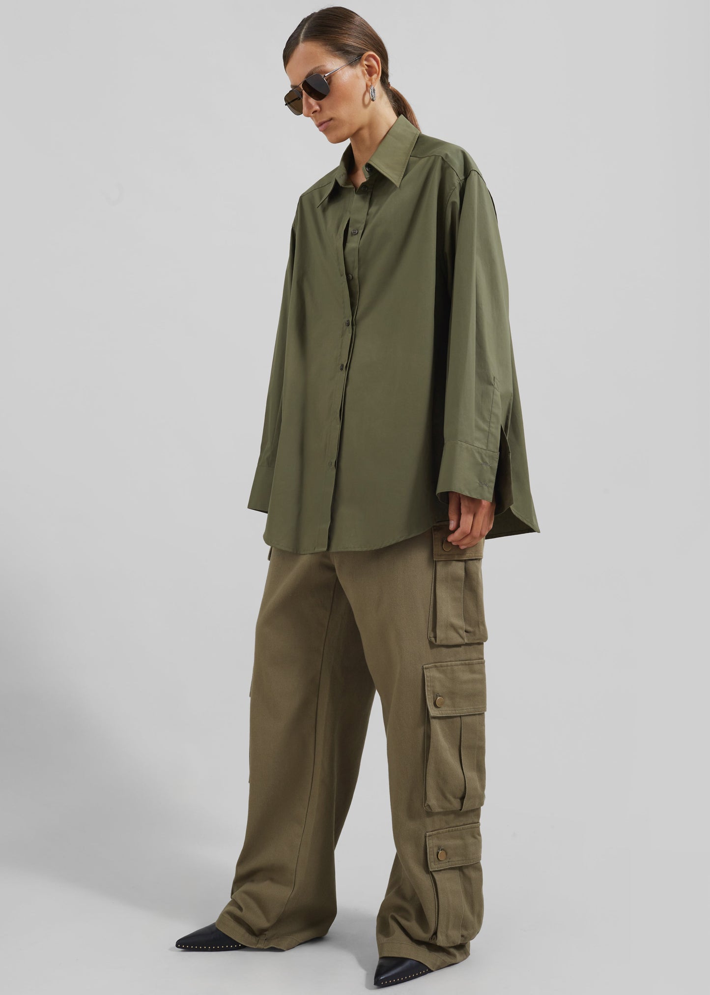 Prato Button Up Shirt - Khaki