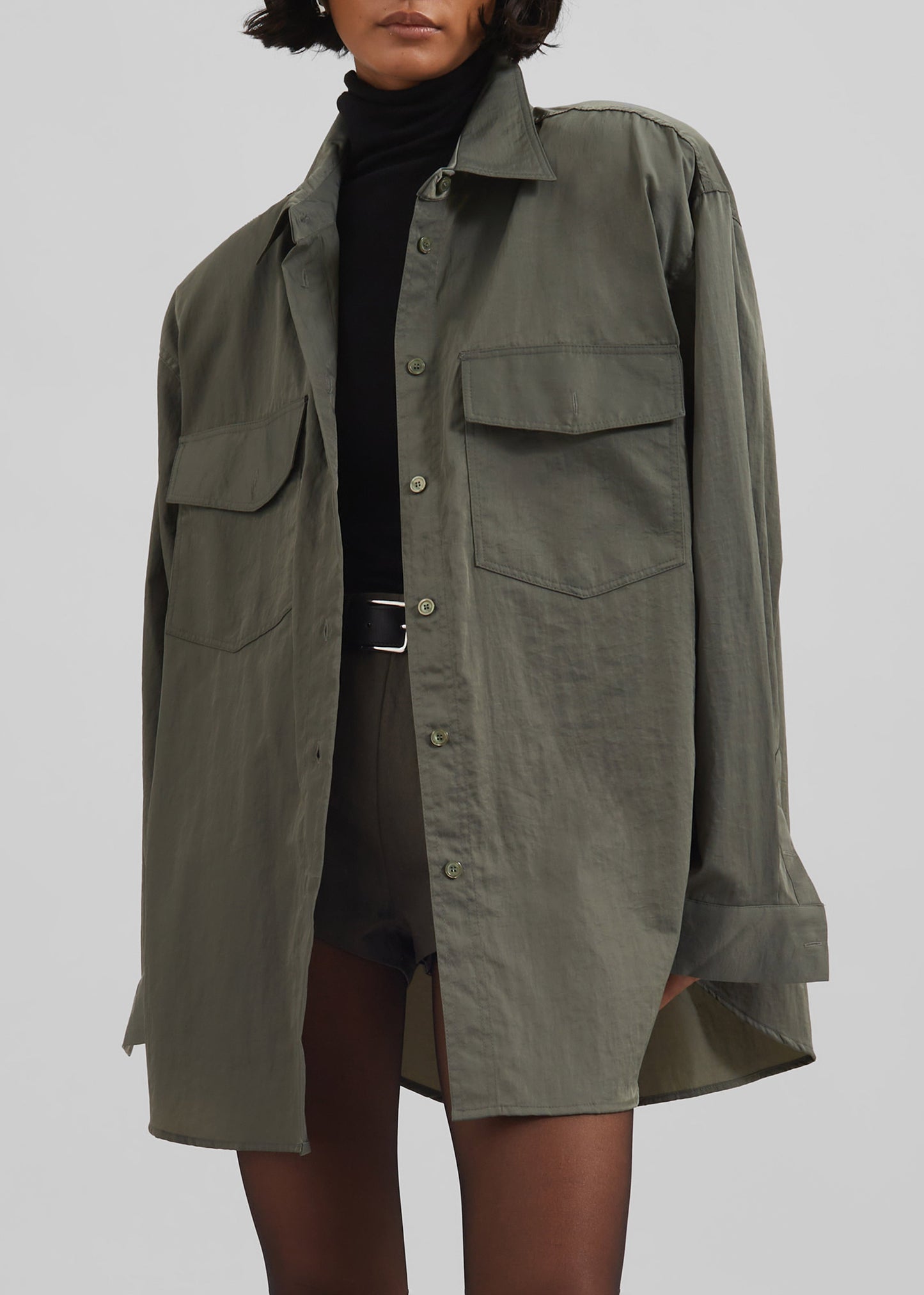 Prilly Oversized Shirt - Khaki