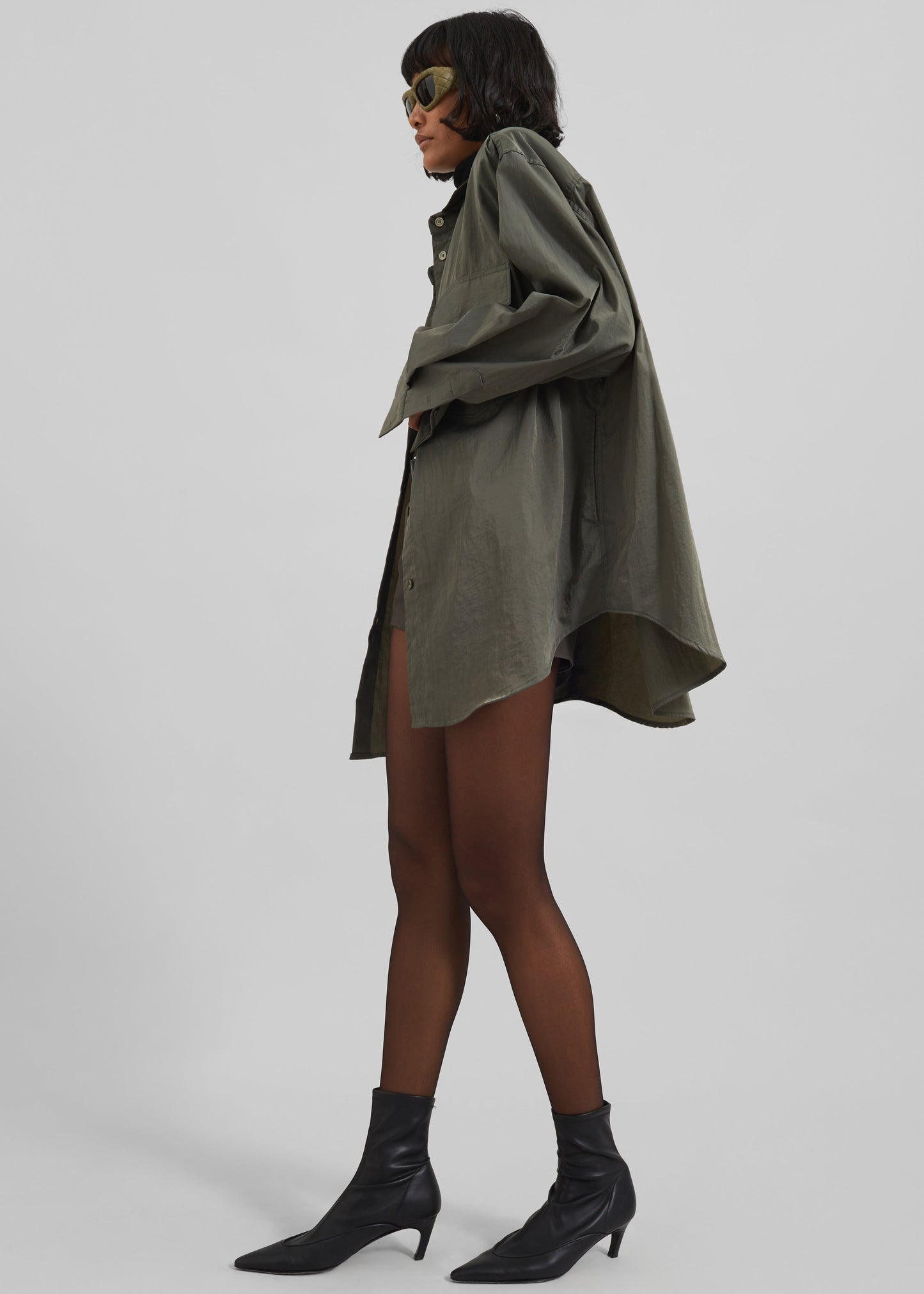 Prilly Oversized Shirt - Khaki