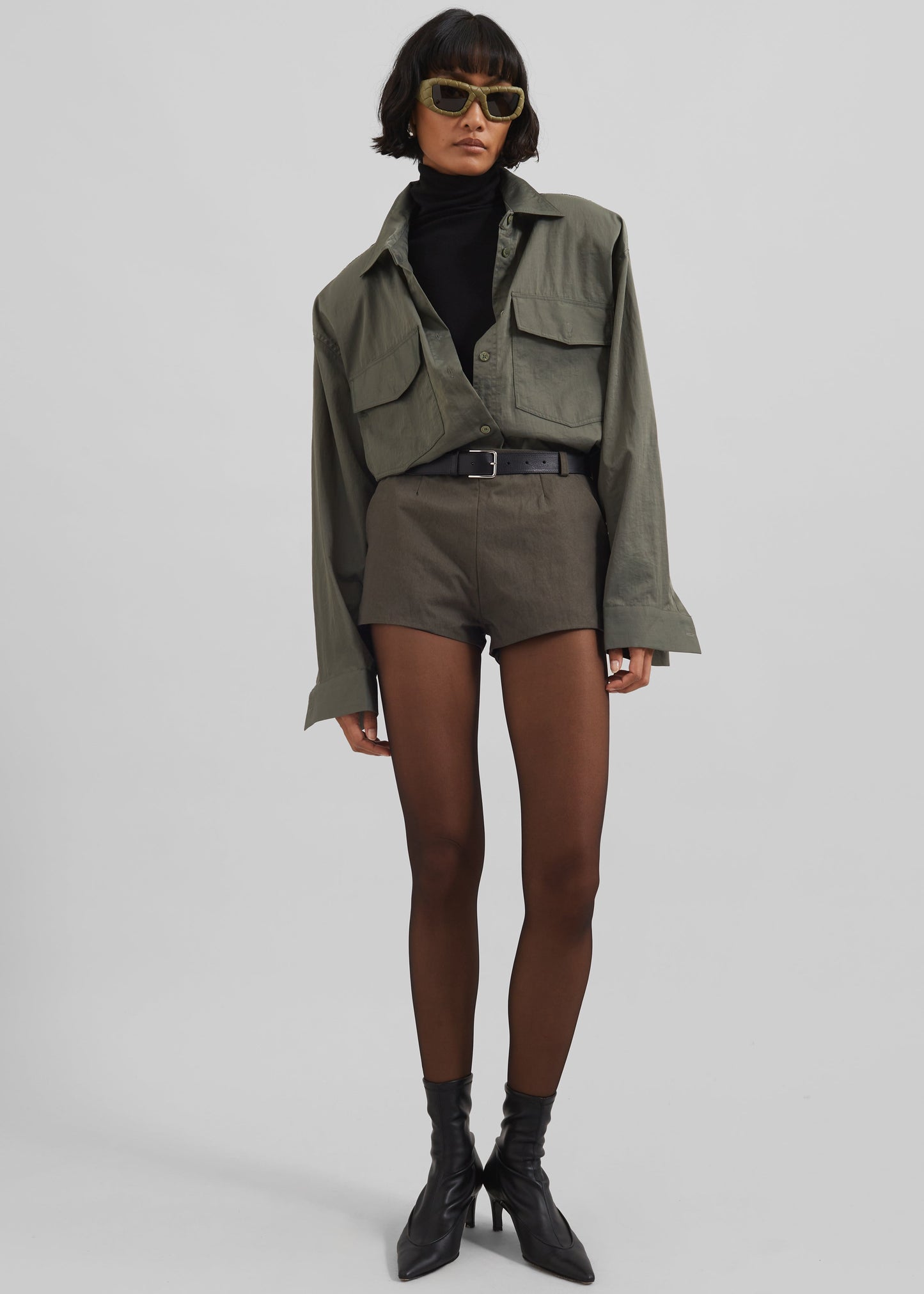 Prilly Oversized Shirt - Khaki