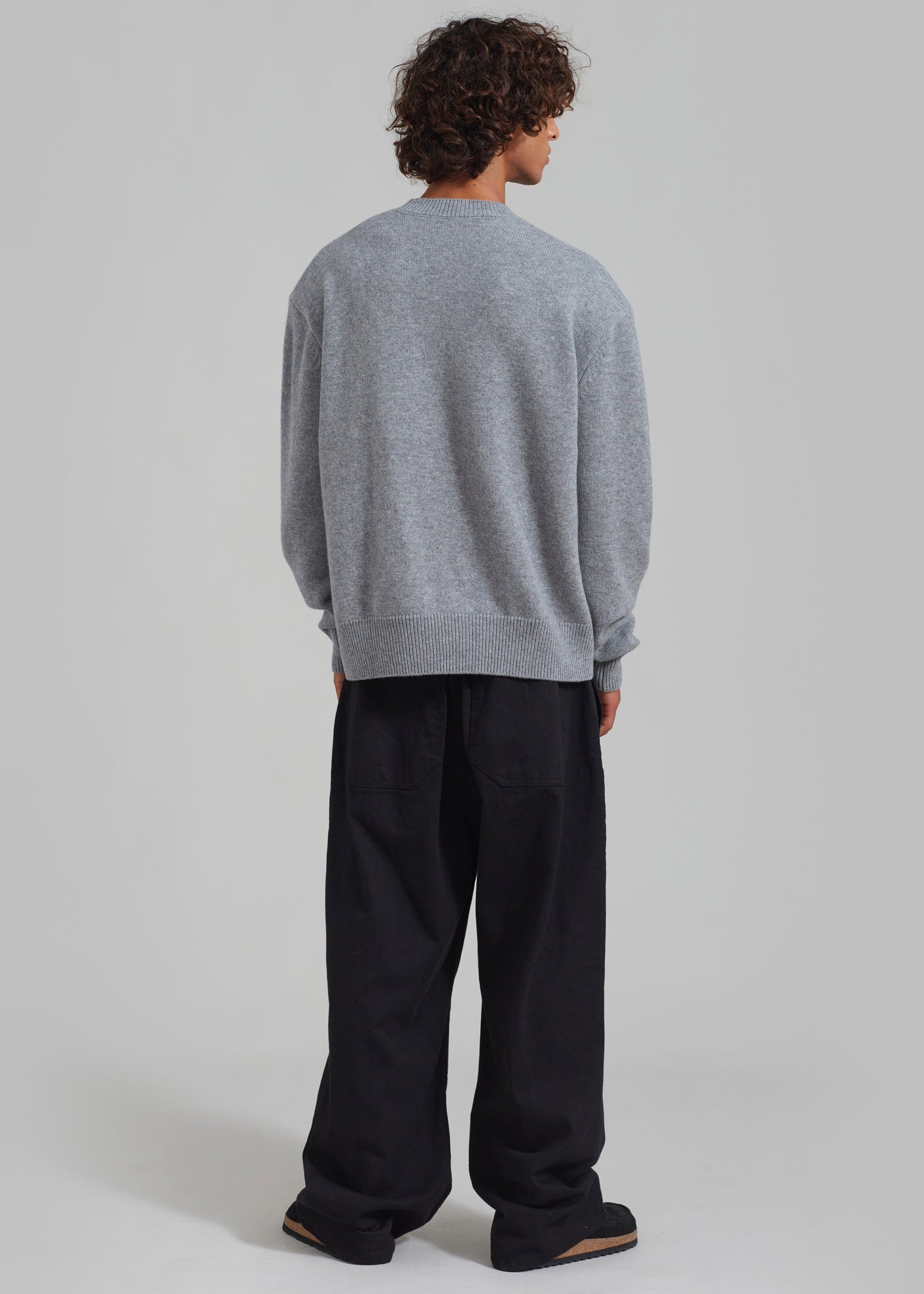 Quinton Crew Neck Sweater - Grey Melange