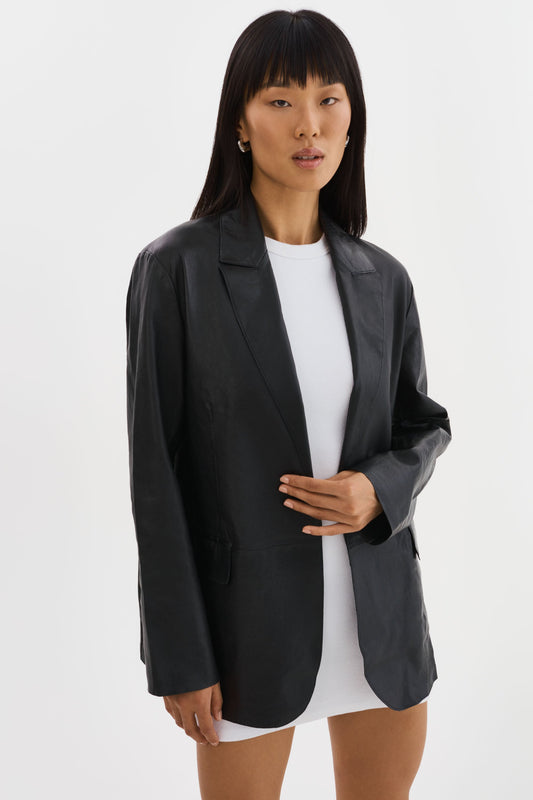 QUIRINA | Leather Blazer