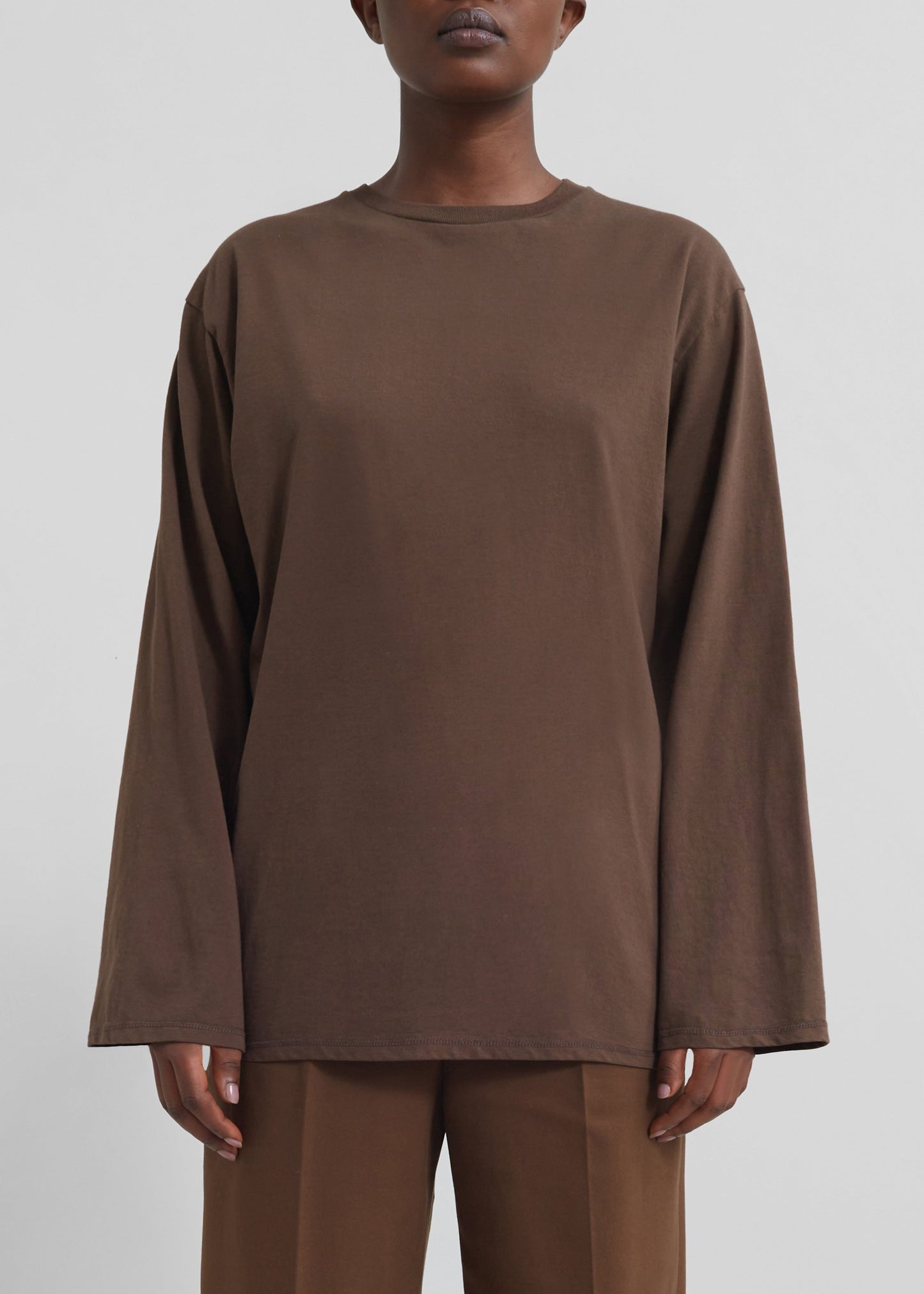 Rainey Long Sleeve Tee - Brown