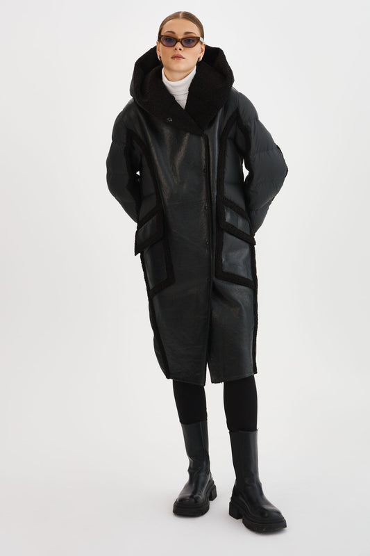 REXANA | Mixed Media Puffer Coat