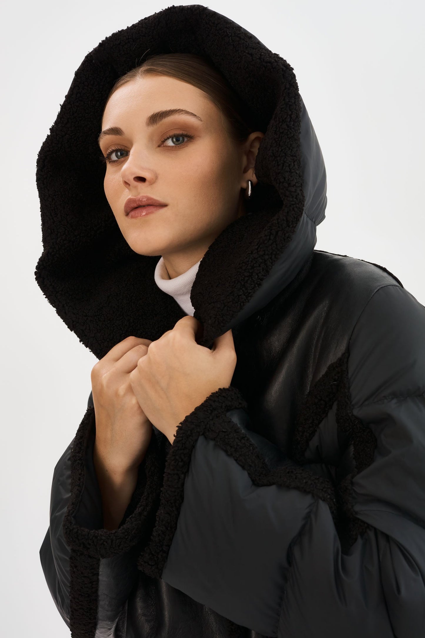 REXANA | Mixed Media Puffer Coat