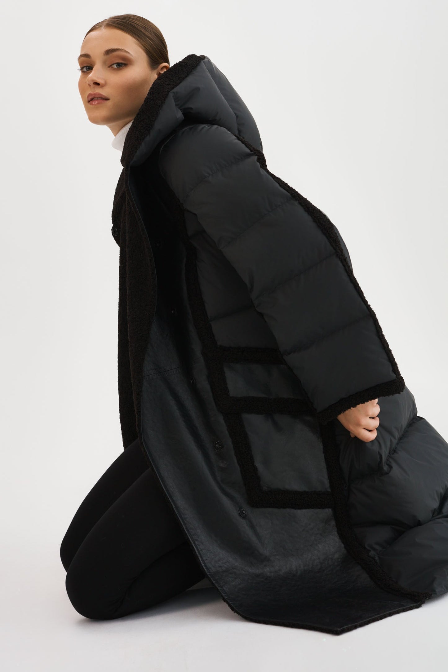 REXANA | Mixed Media Puffer Coat