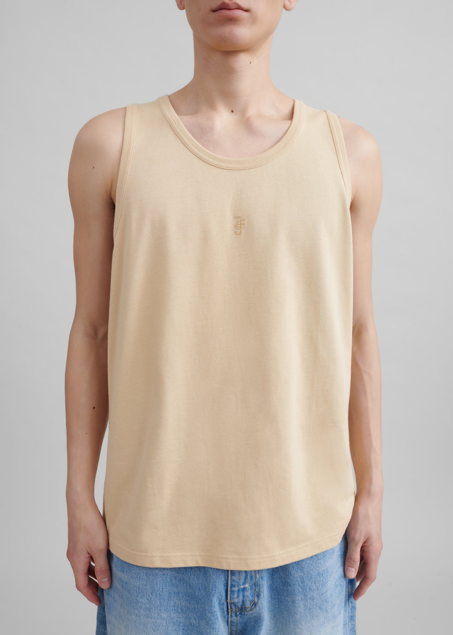 Rexy Embroidered Tank Top - Latte