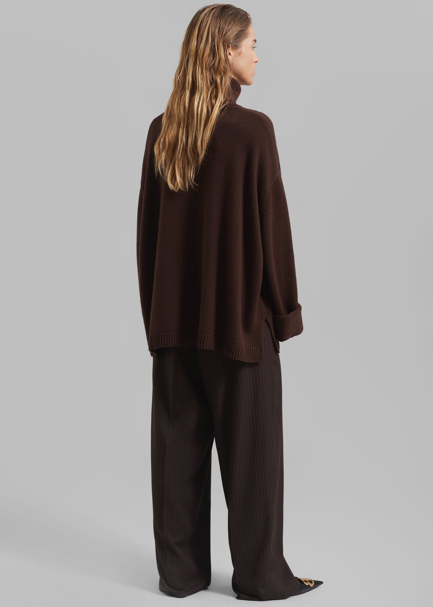 Rhea Trapeze Turtleneck - Brown