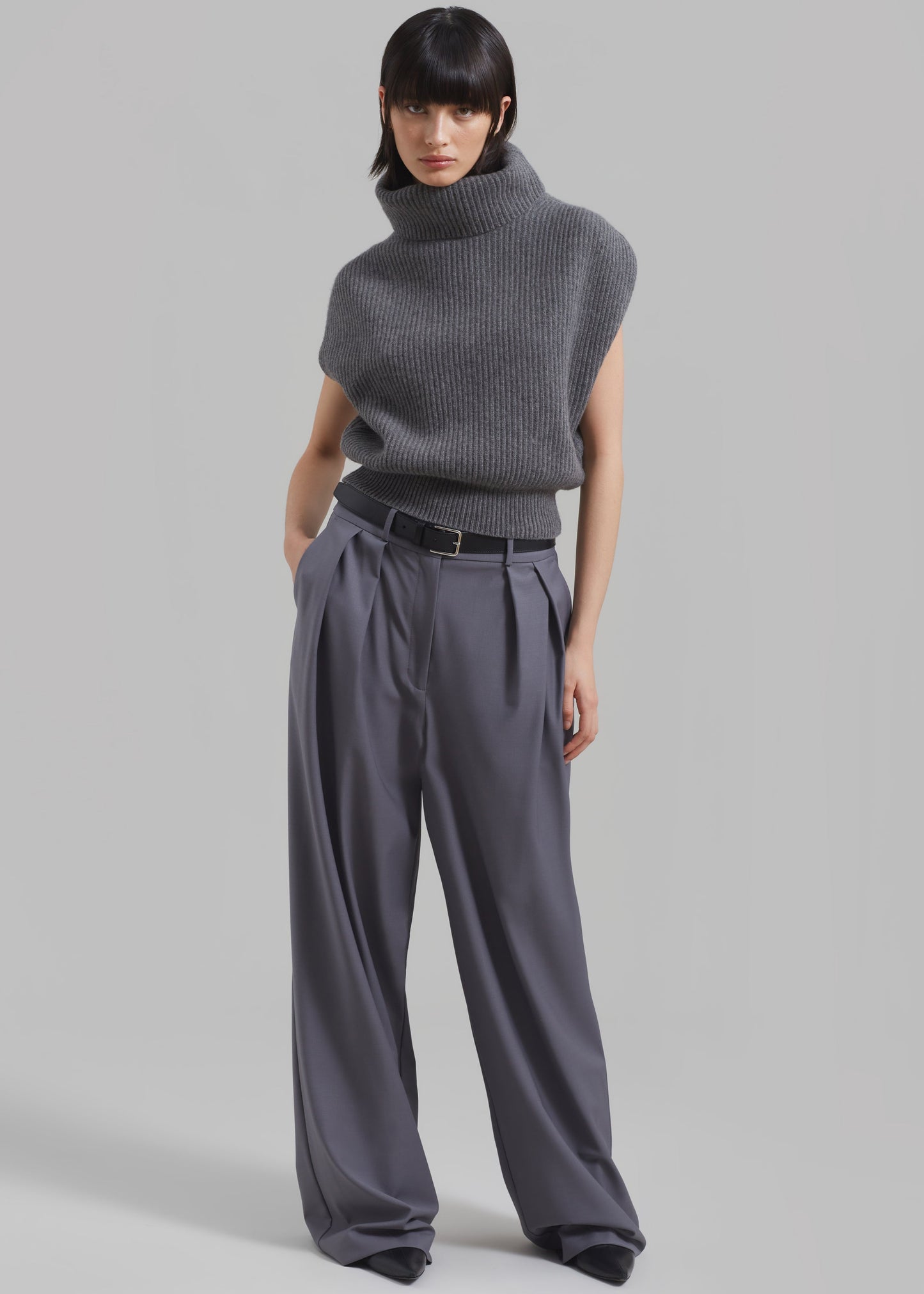 Ripley Pleated Trousers - Grey