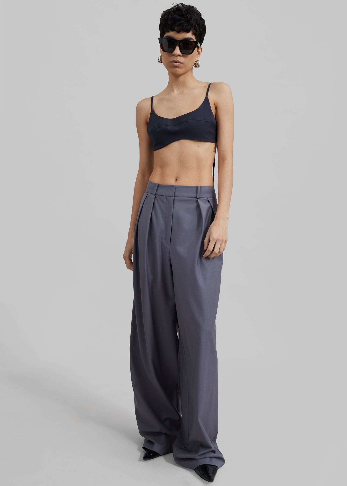 Ripley Pleated Trousers - Grey