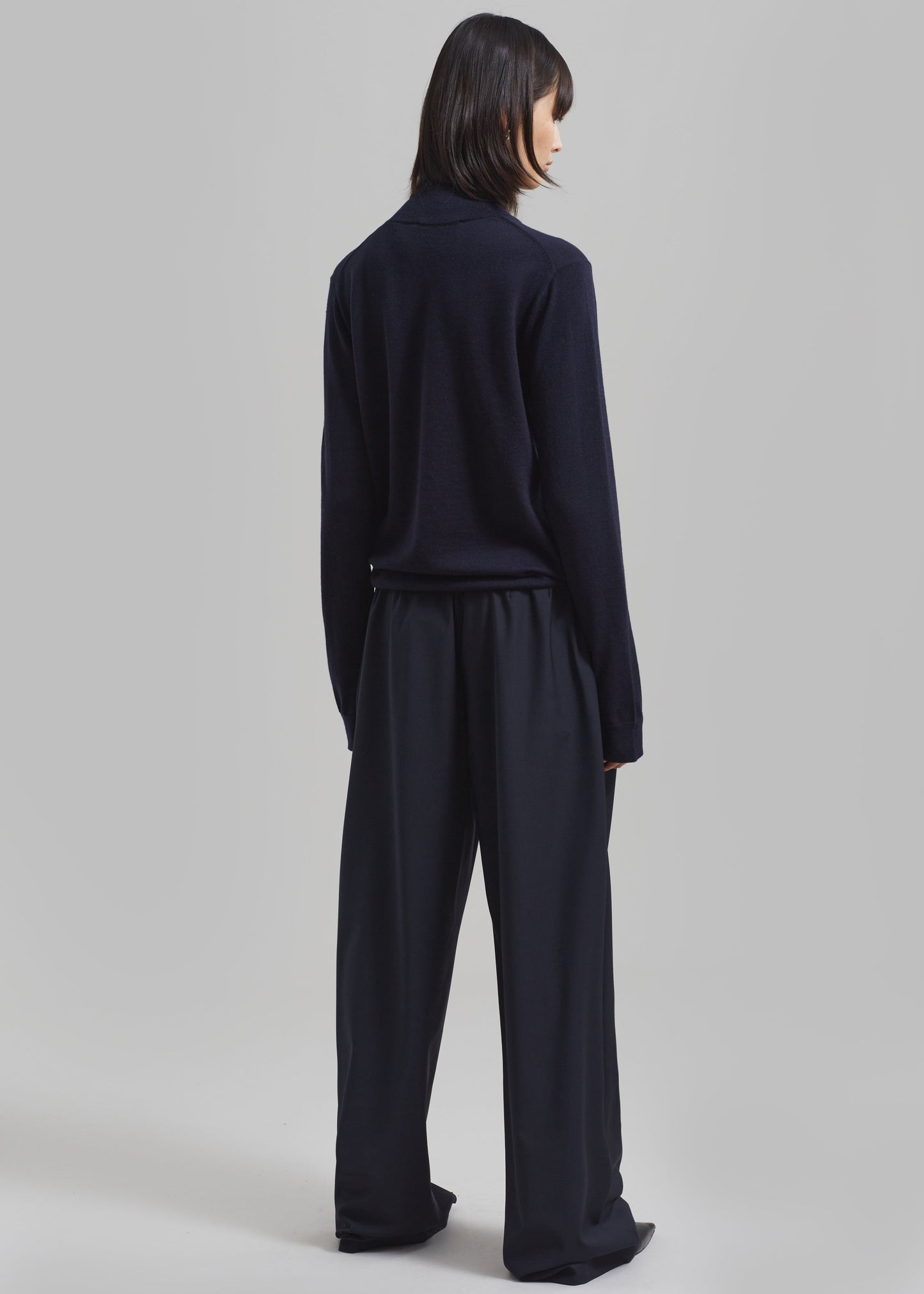 Ripley Pleated Trousers - Navy