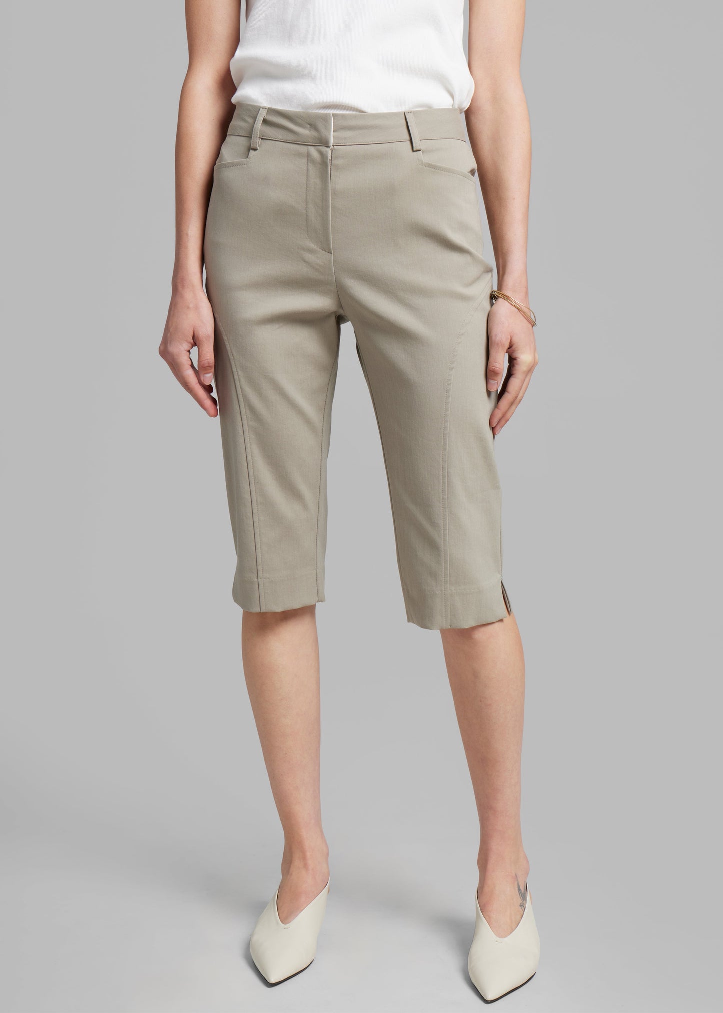 Romane Bermuda Shorts - Beige