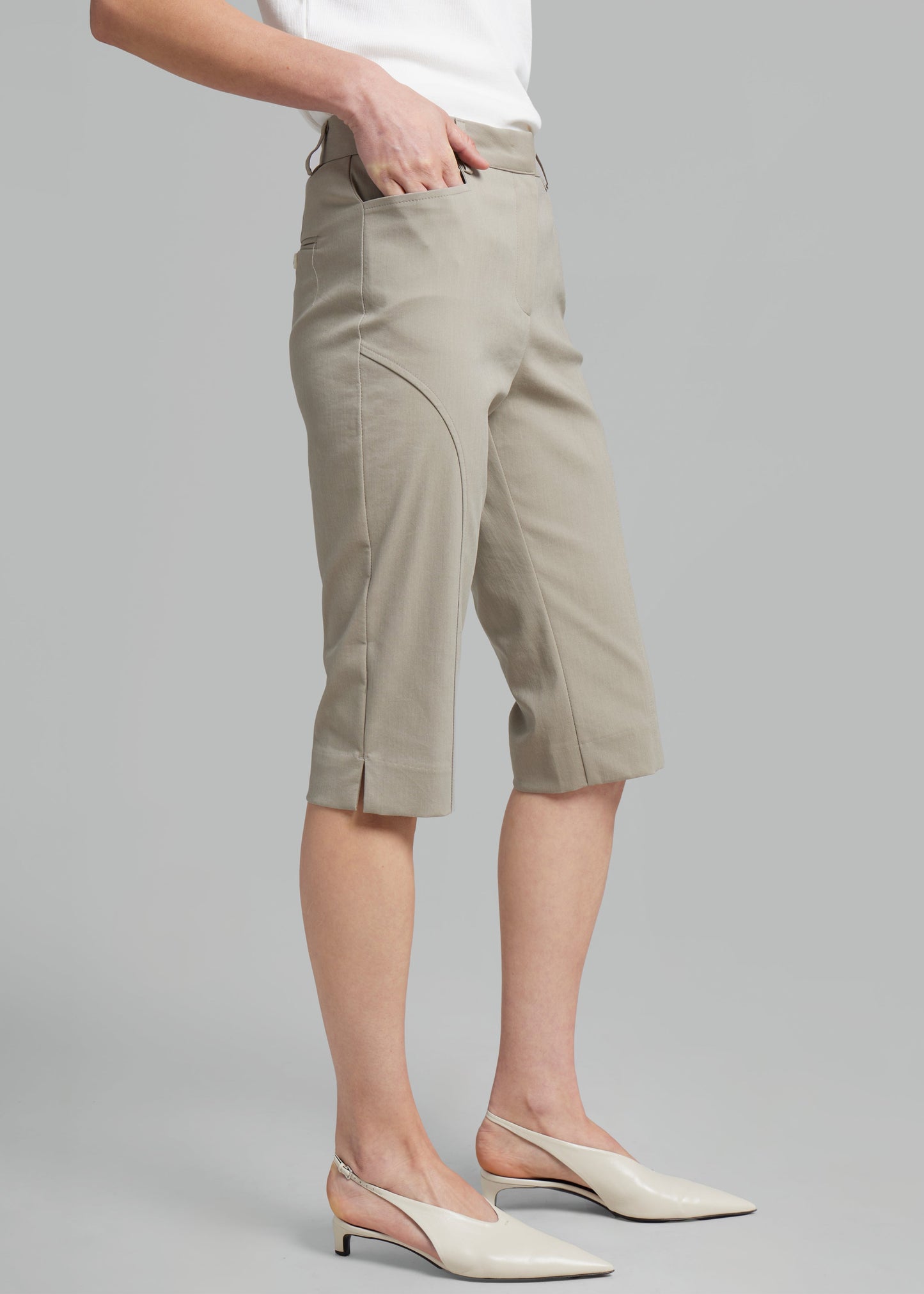 Romane Bermuda Shorts - Beige