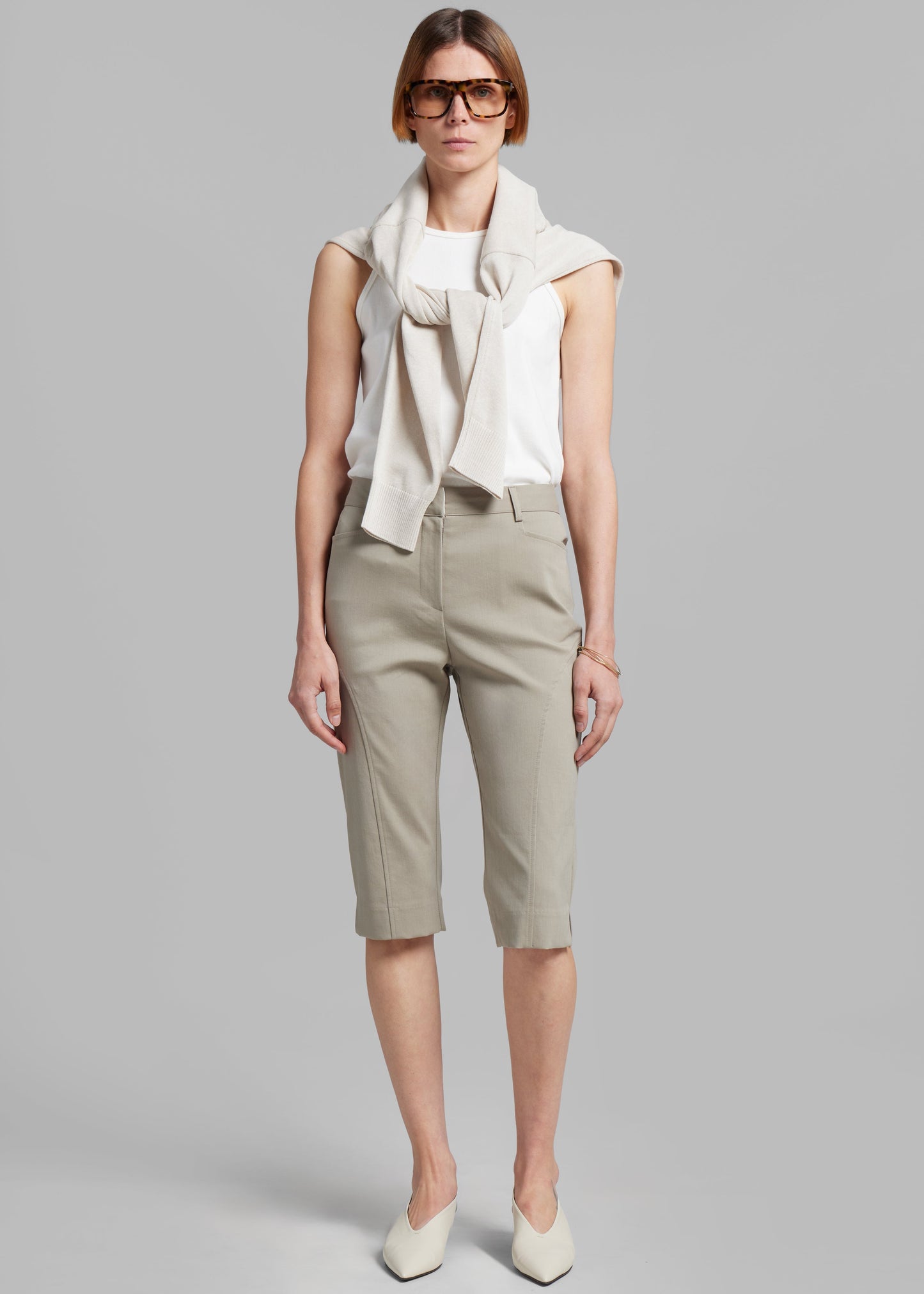 Romane Bermuda Shorts - Beige