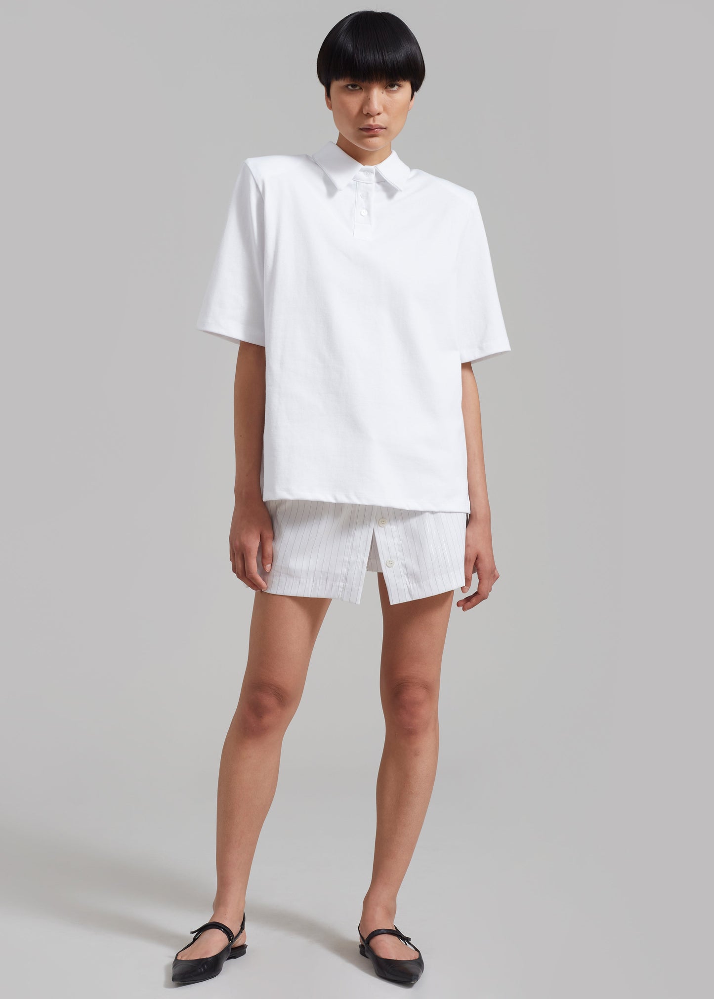 Rane Padded Shoulder Polo - White