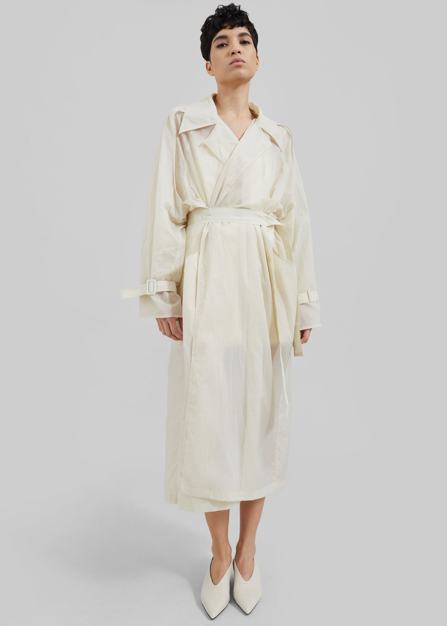 Sal Trench Coat - Ivory