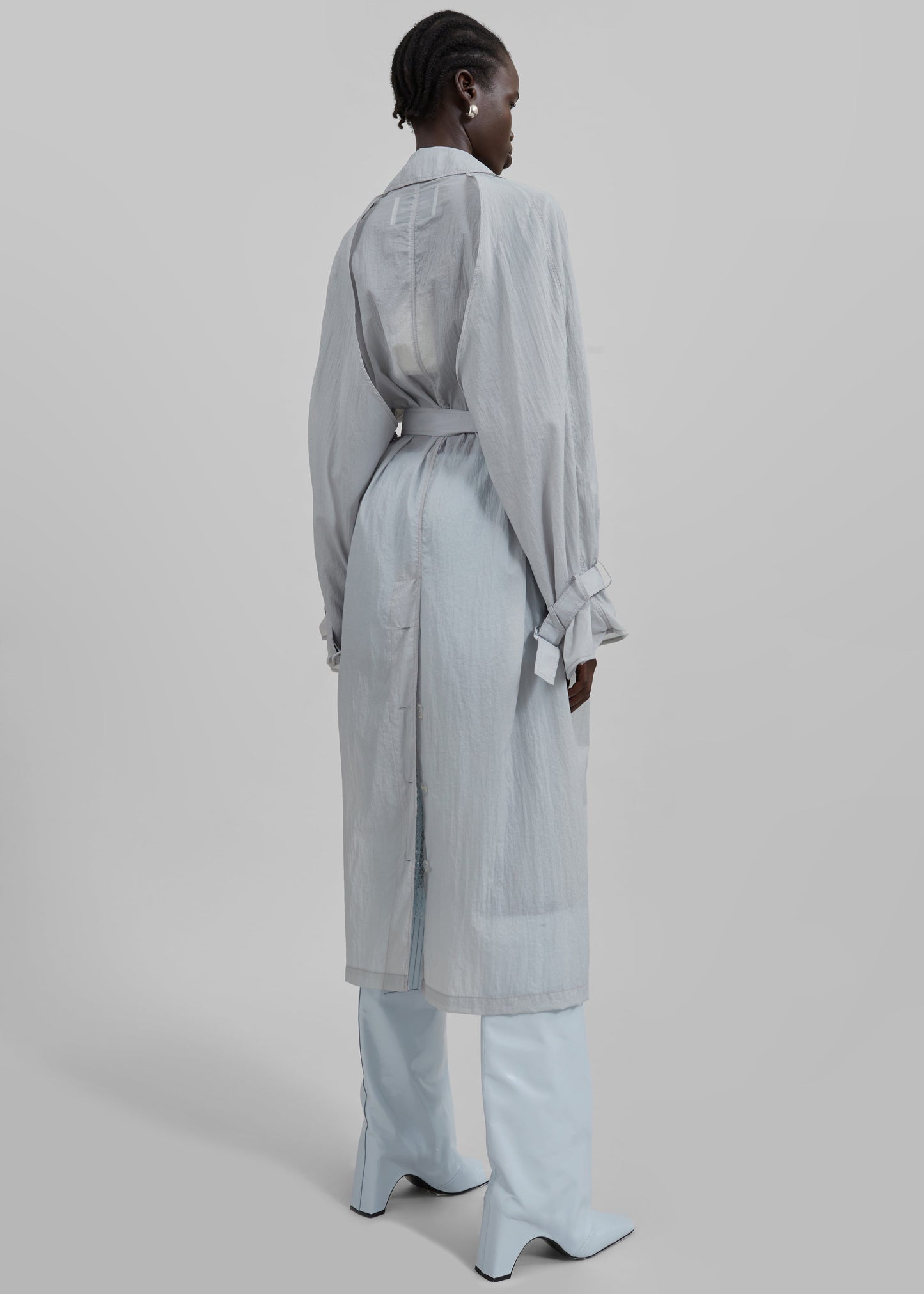 Sal Trench Coat - Light Grey