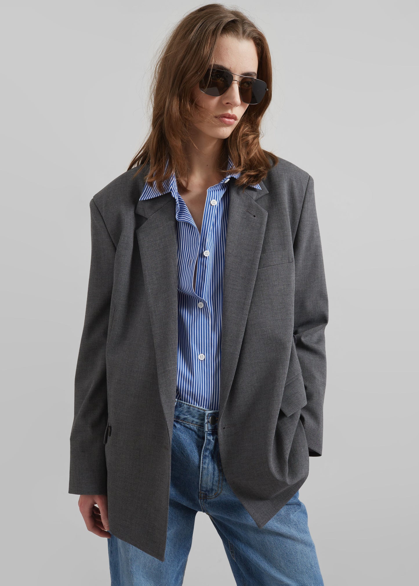 Salzburg Belted Blazer - Grey