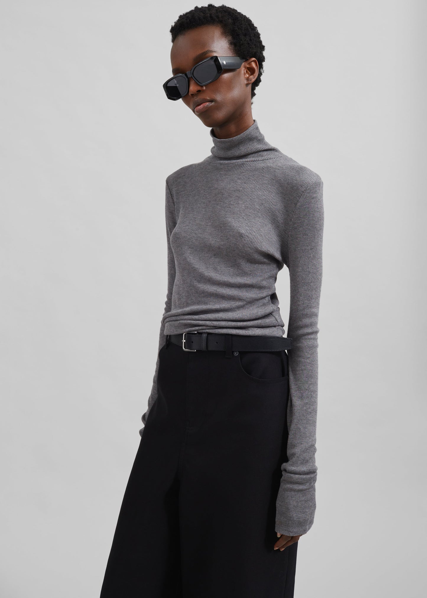 Samsøe Samsøe Sasonnet Turtleneck - Mid Grey Melange