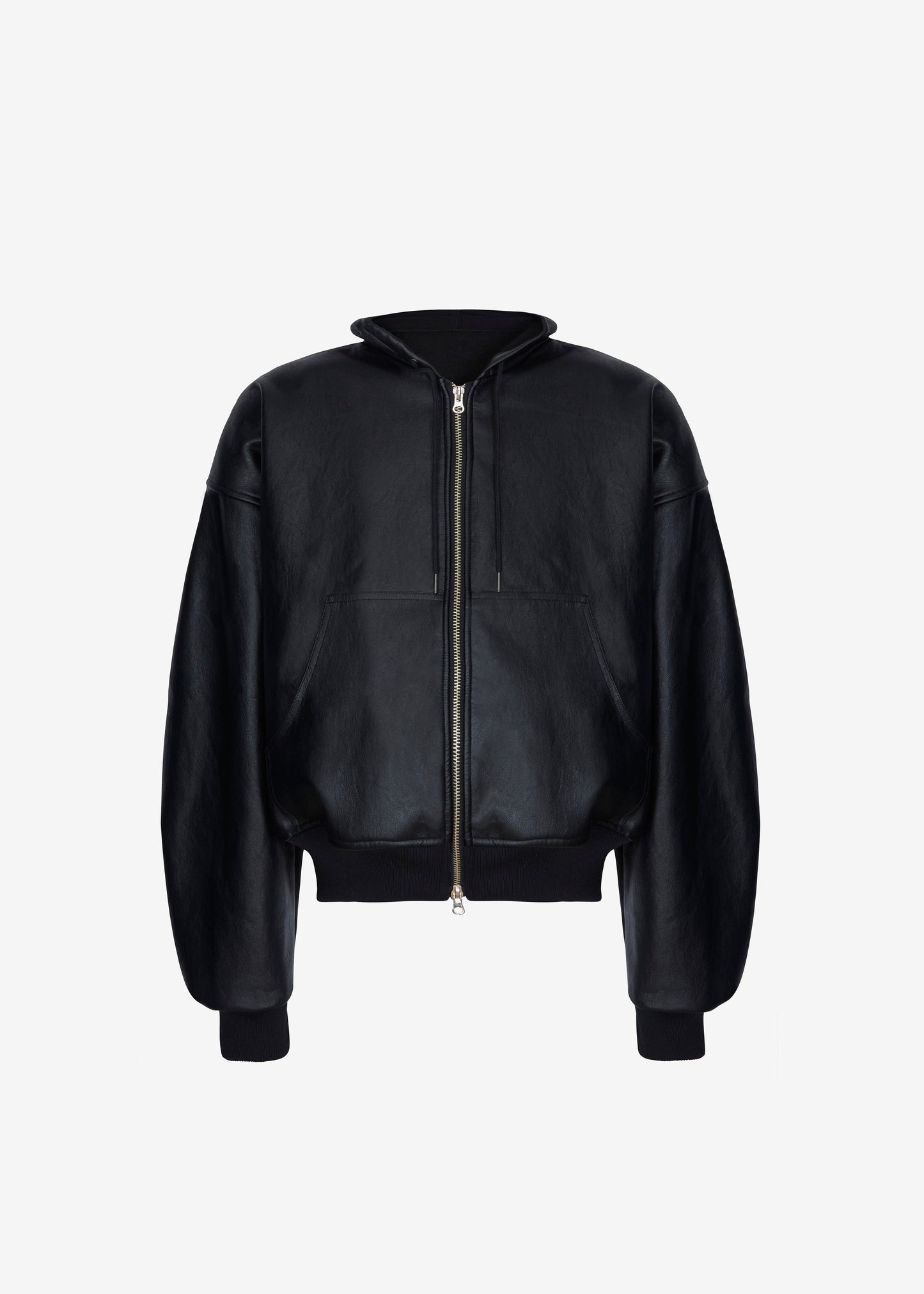 Santiago Faux Leather Jacket - Black