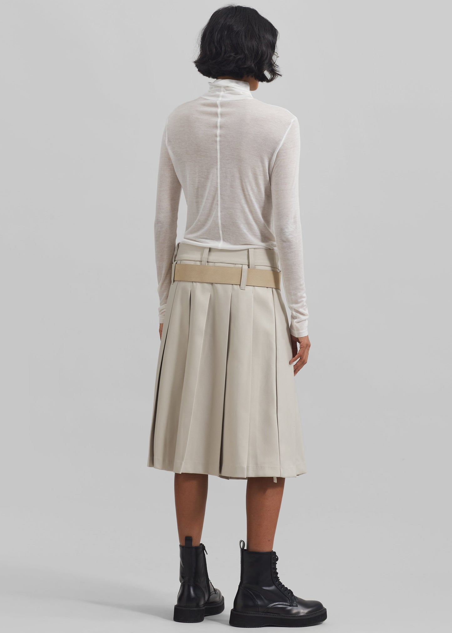 Sarina Pleated Skirt - Beige