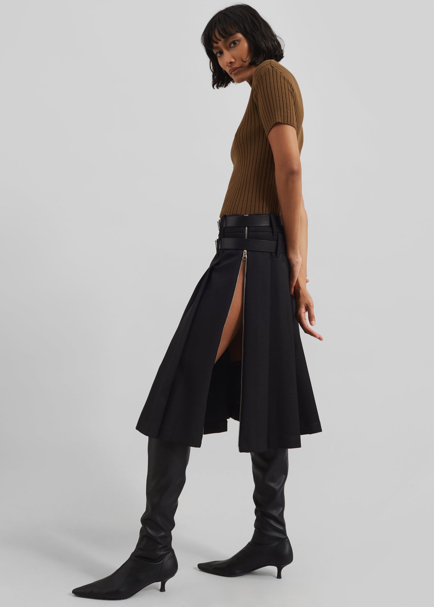 Sarina Pleated Skirt - Black