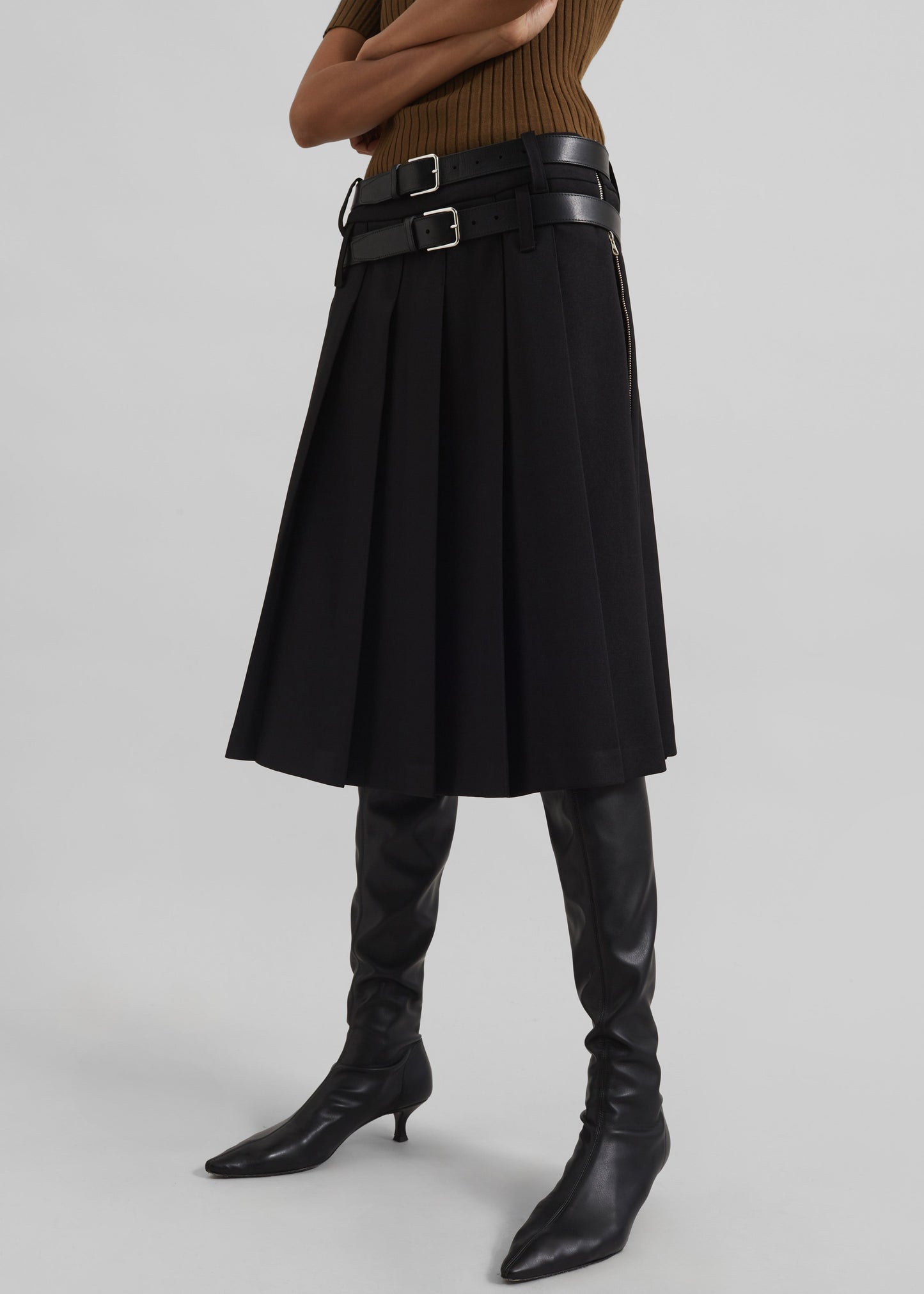 Sarina Pleated Skirt - Black