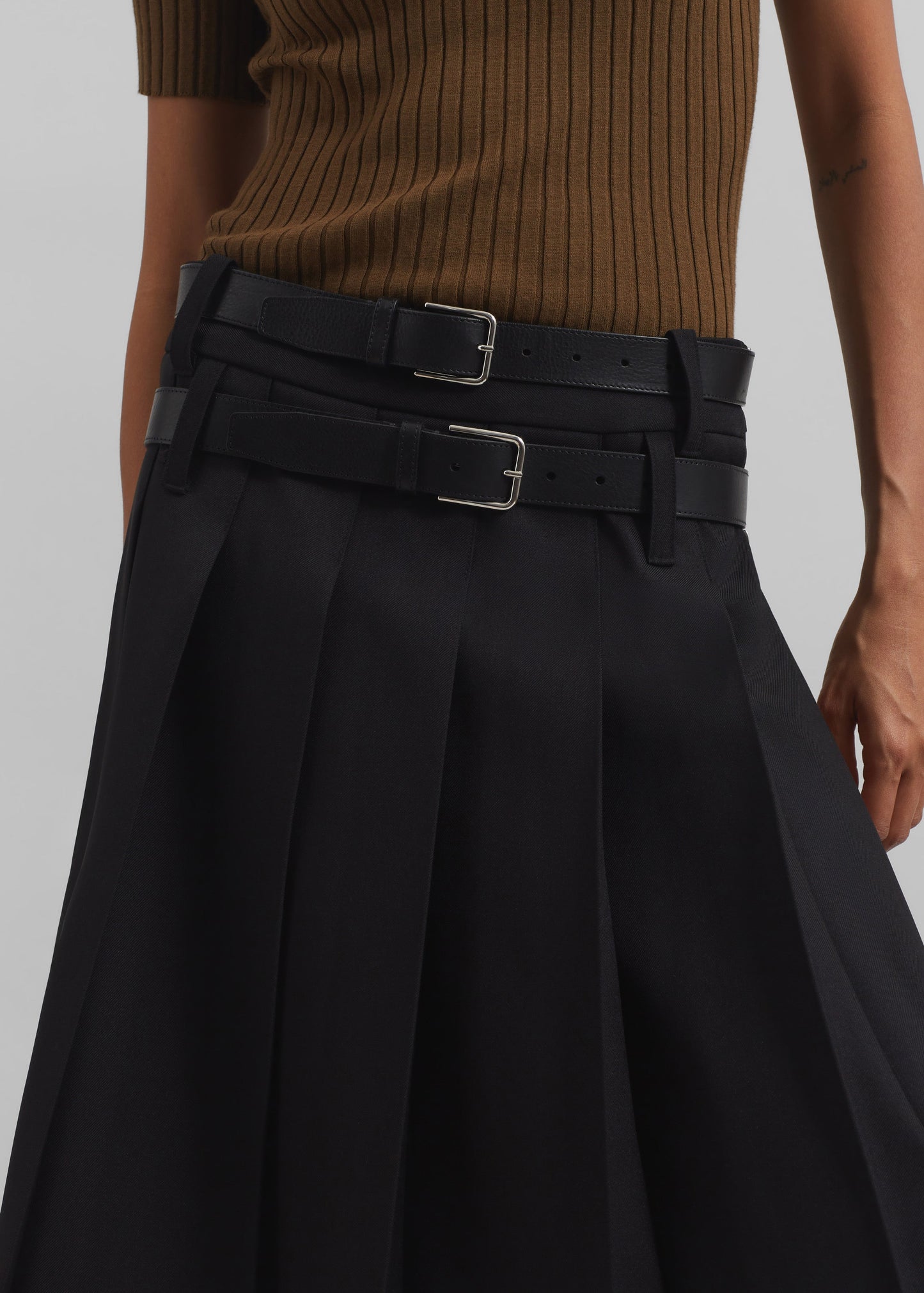 Sarina Pleated Skirt - Black