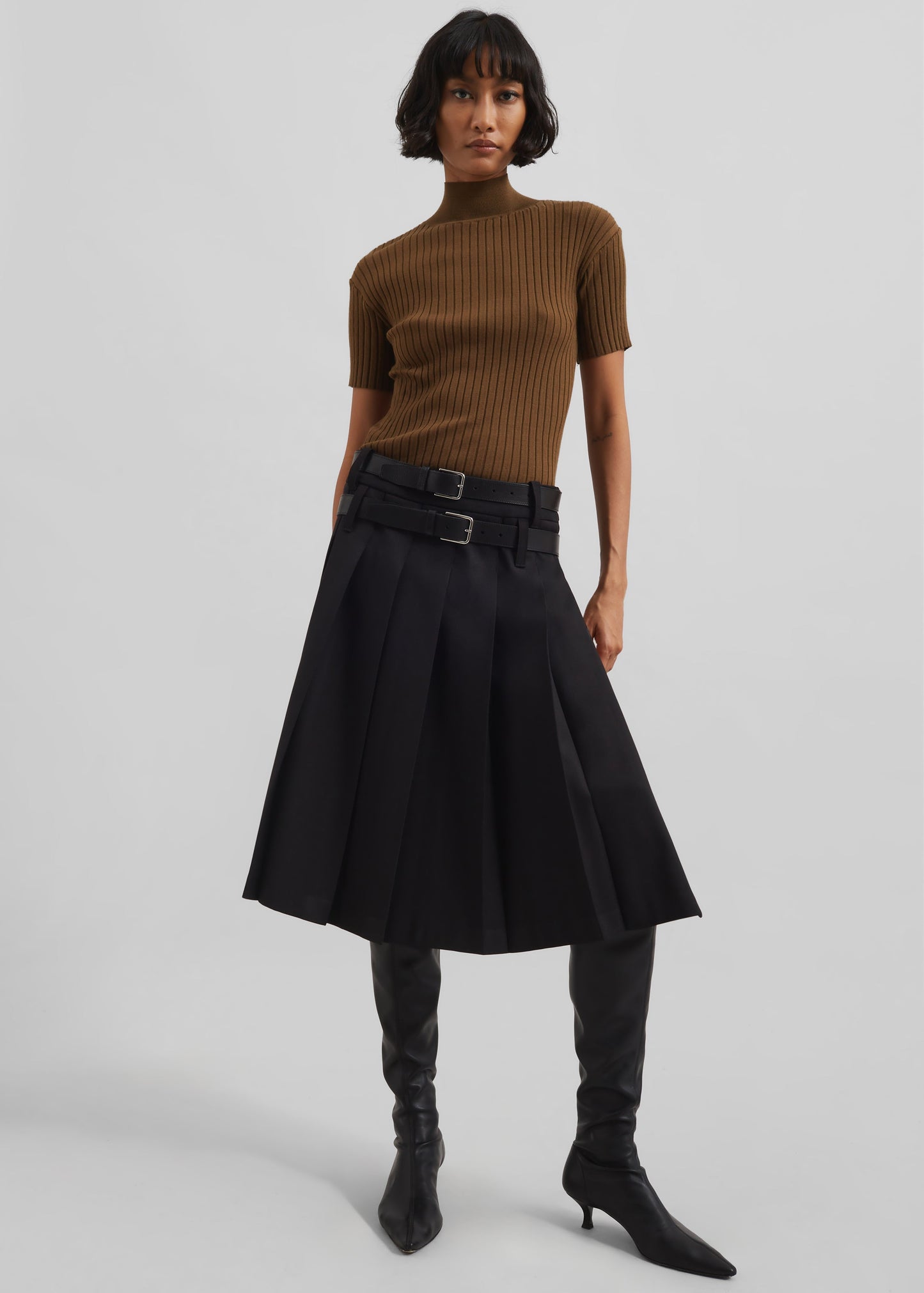 Sarina Pleated Skirt - Black