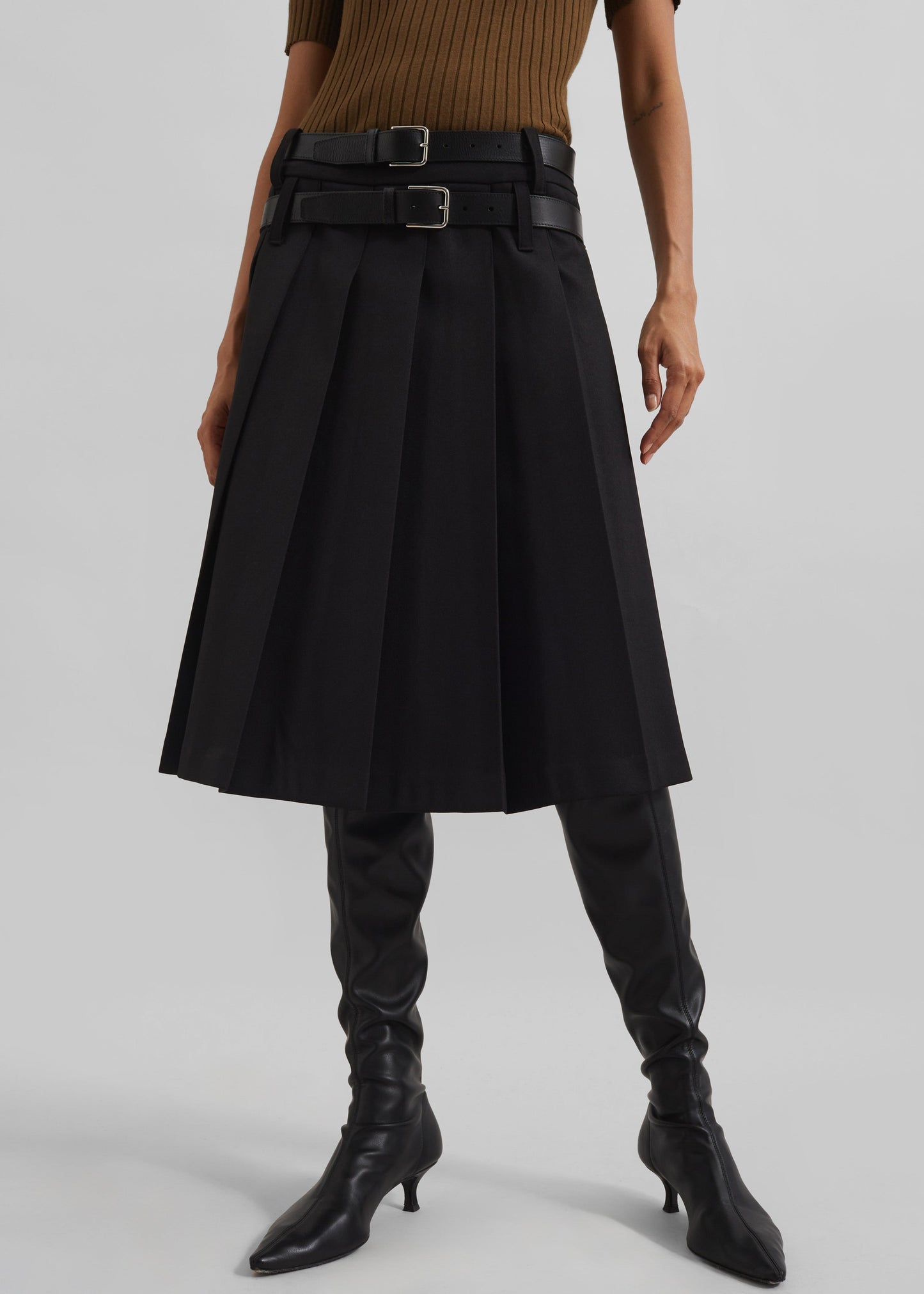 Sarina Pleated Skirt - Black