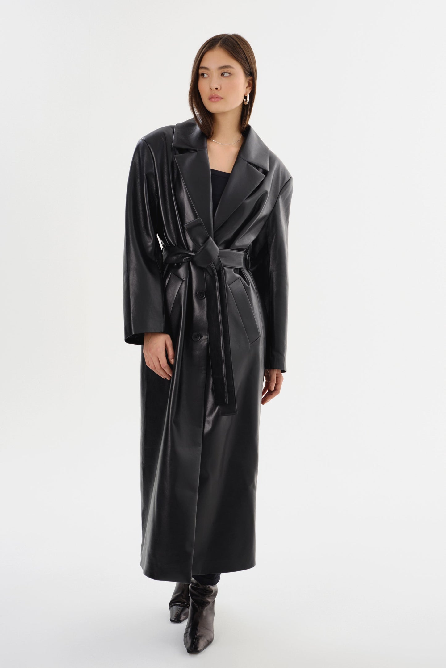 SARITA | Recycled Leather Maxi Coat