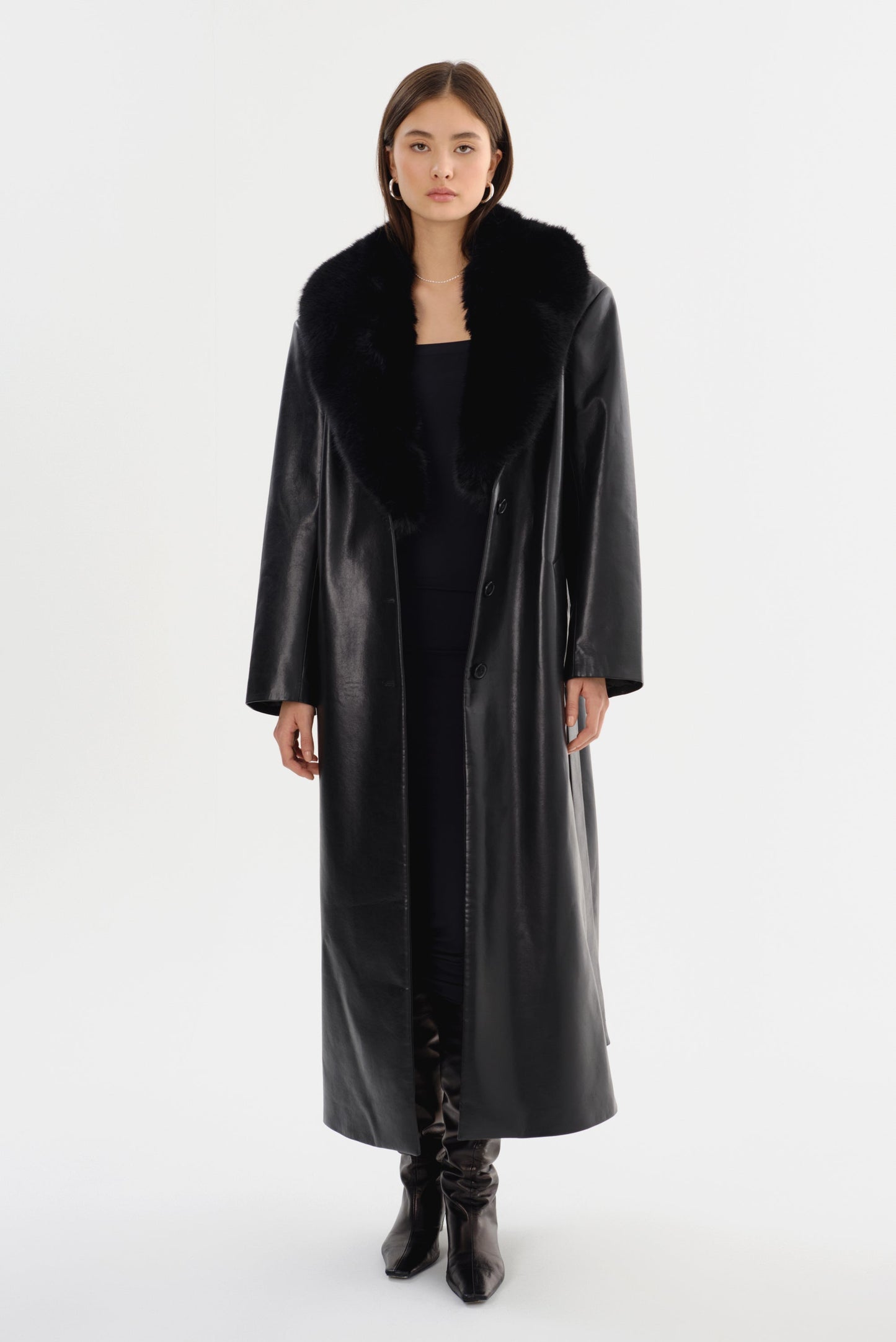 SARITA | Recycled Leather Maxi Coat