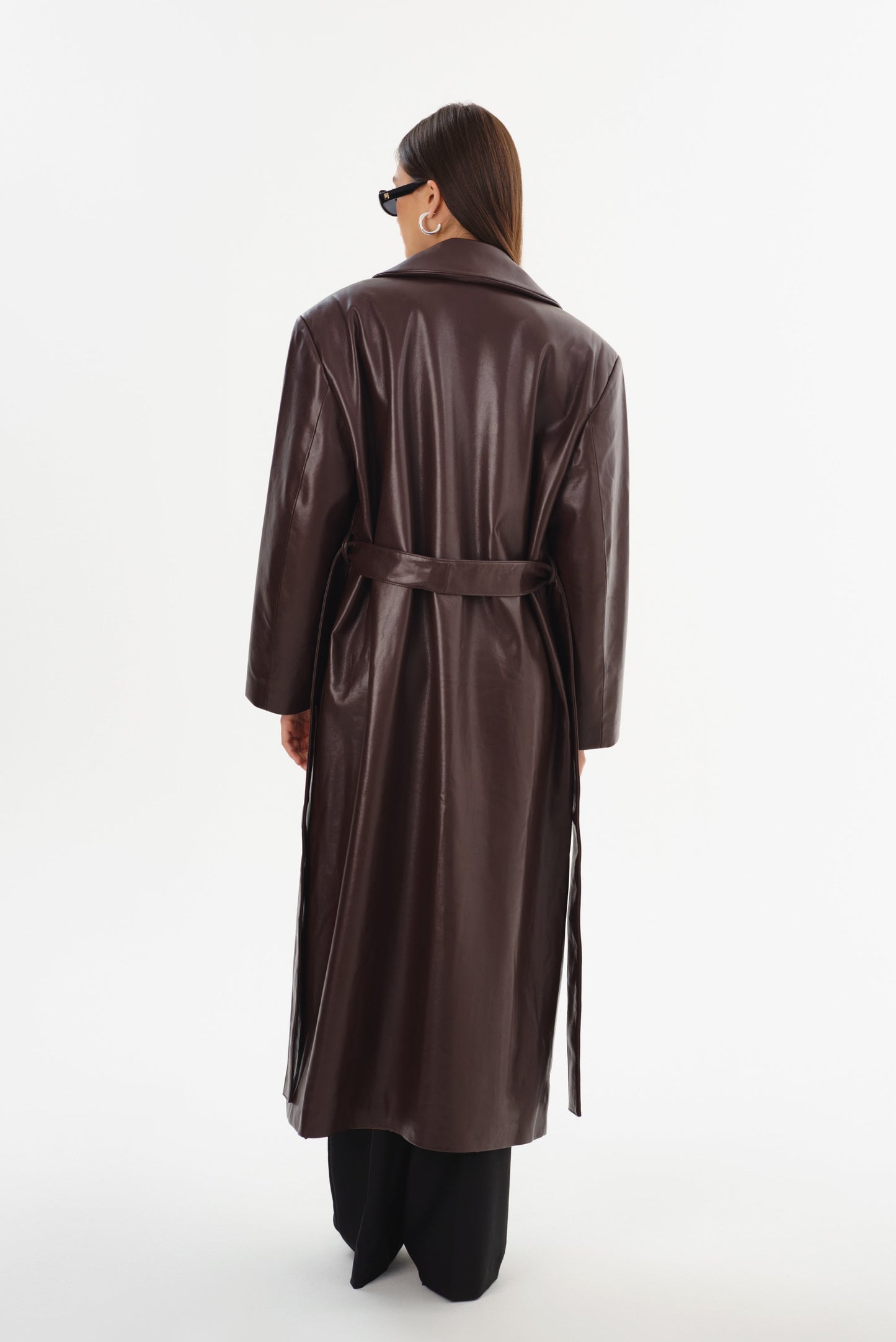 SARITA | Recycled Leather Maxi Coat