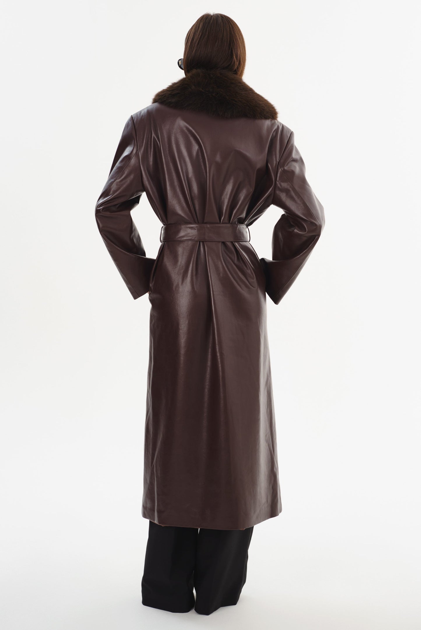 SARITA | Recycled Leather Maxi Coat