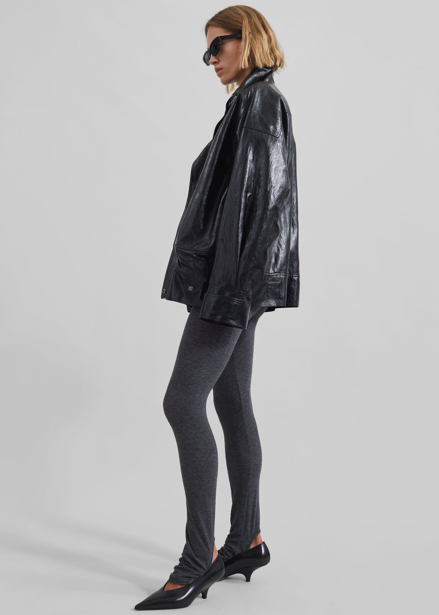 Savannah Faux Leather Jacket - Black