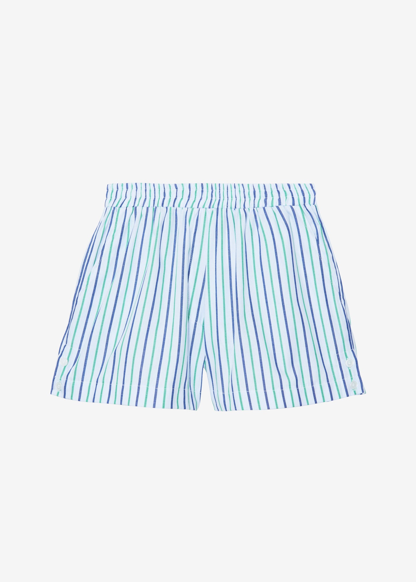 Sinead Boxer Shorts - White/Green Stripe