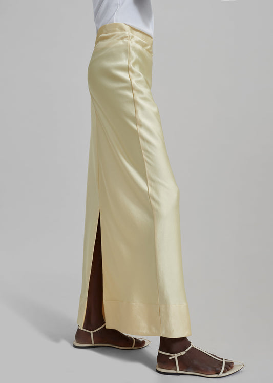 Siovhan Satin Skirt - Yellow