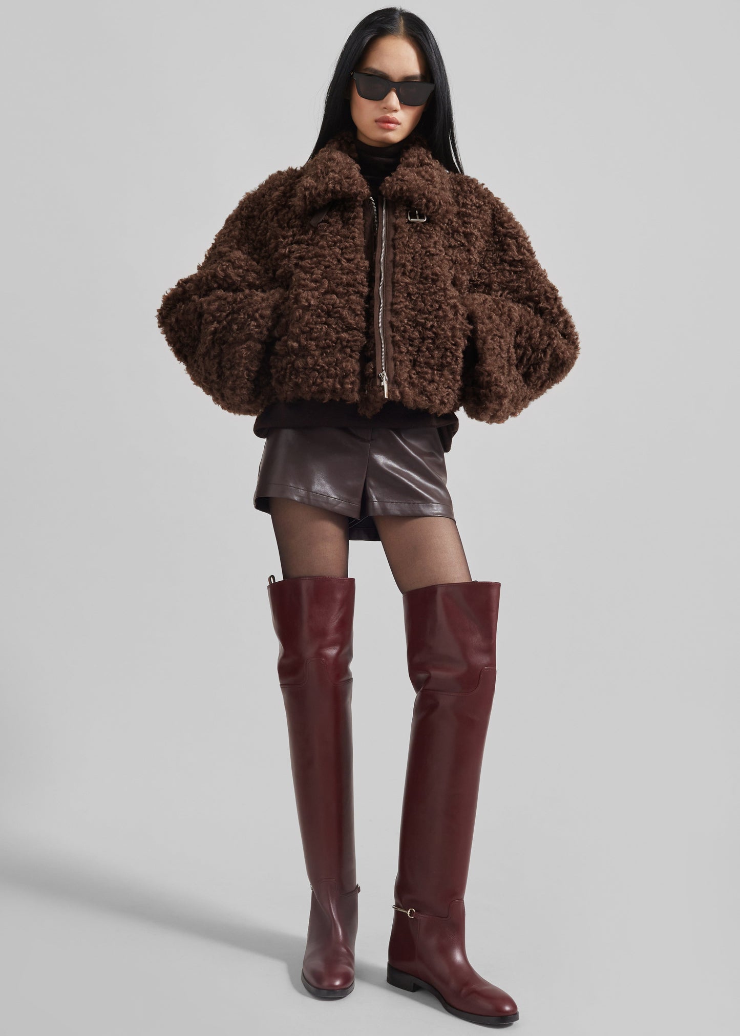 Skov Faux Shearling Jacket - Brown