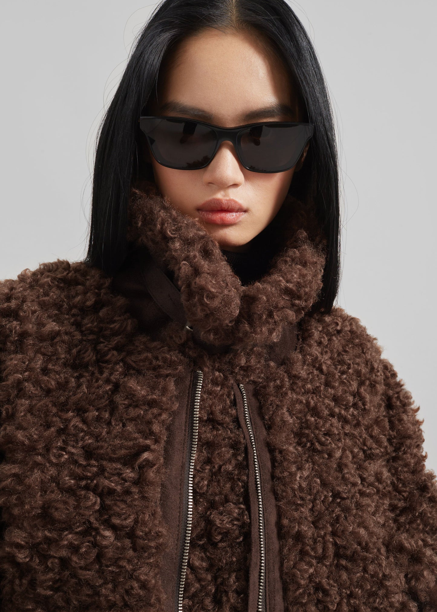 Skov Faux Shearling Jacket - Brown