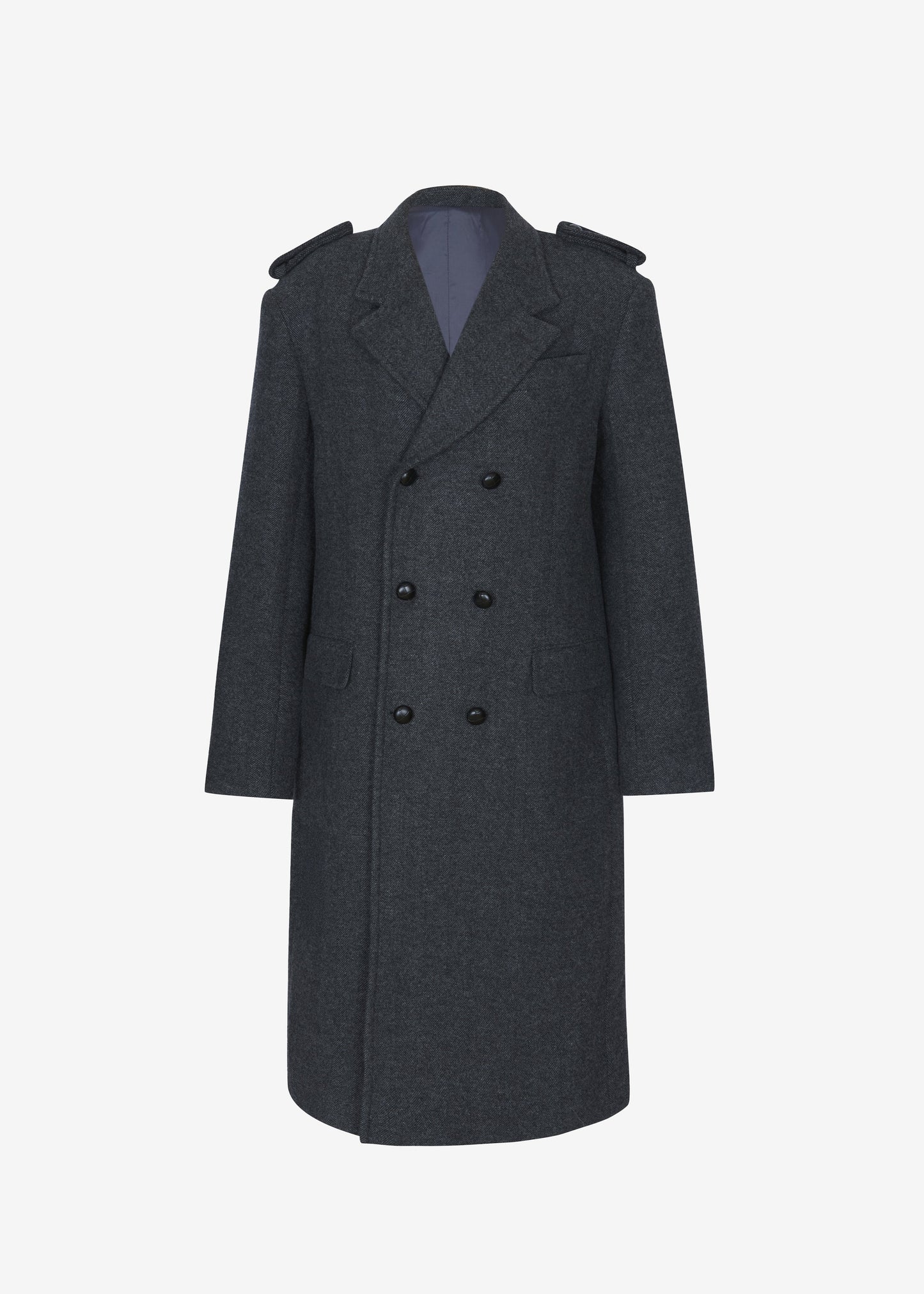 Somerset Herringbone Coat - Grey