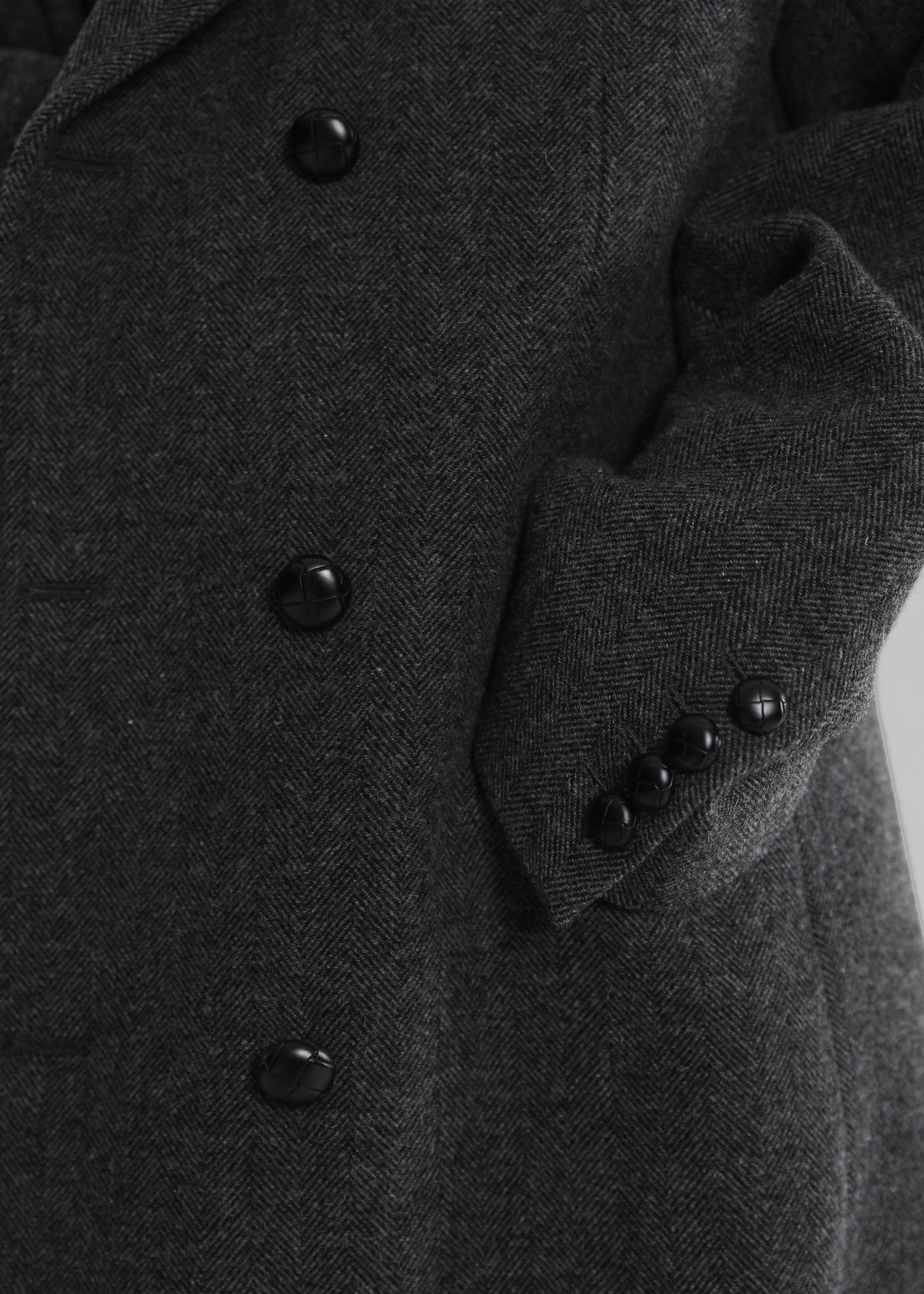 Somerset Herringbone Coat - Grey