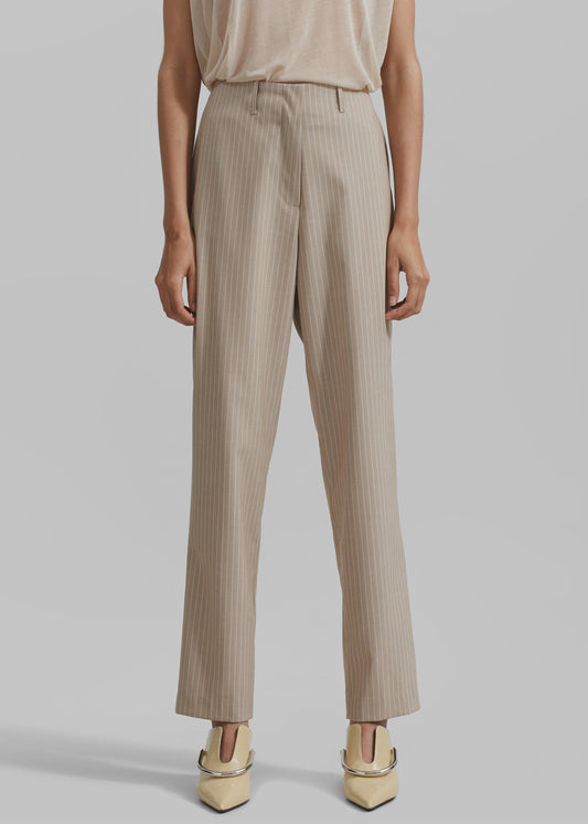 Stasia Pants - Beige Stripe