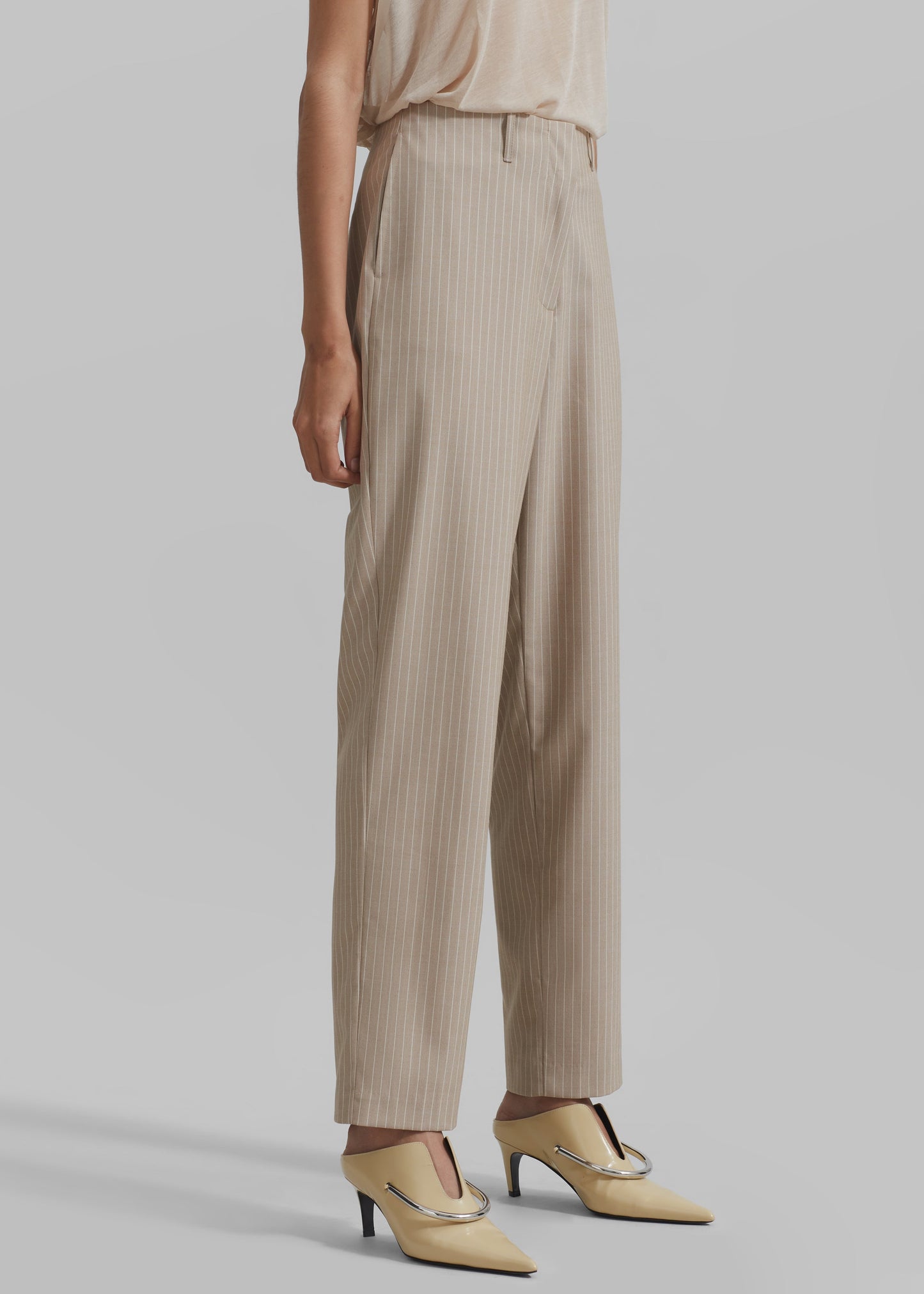 Stasia Pants - Beige Stripe