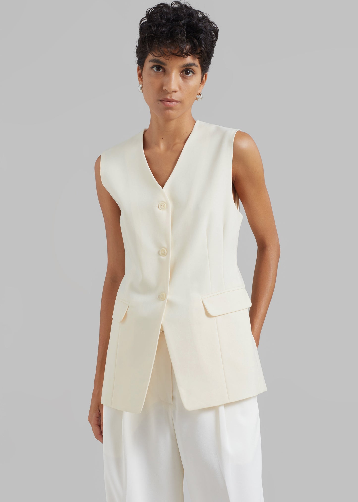 Sutton Vest - Cream