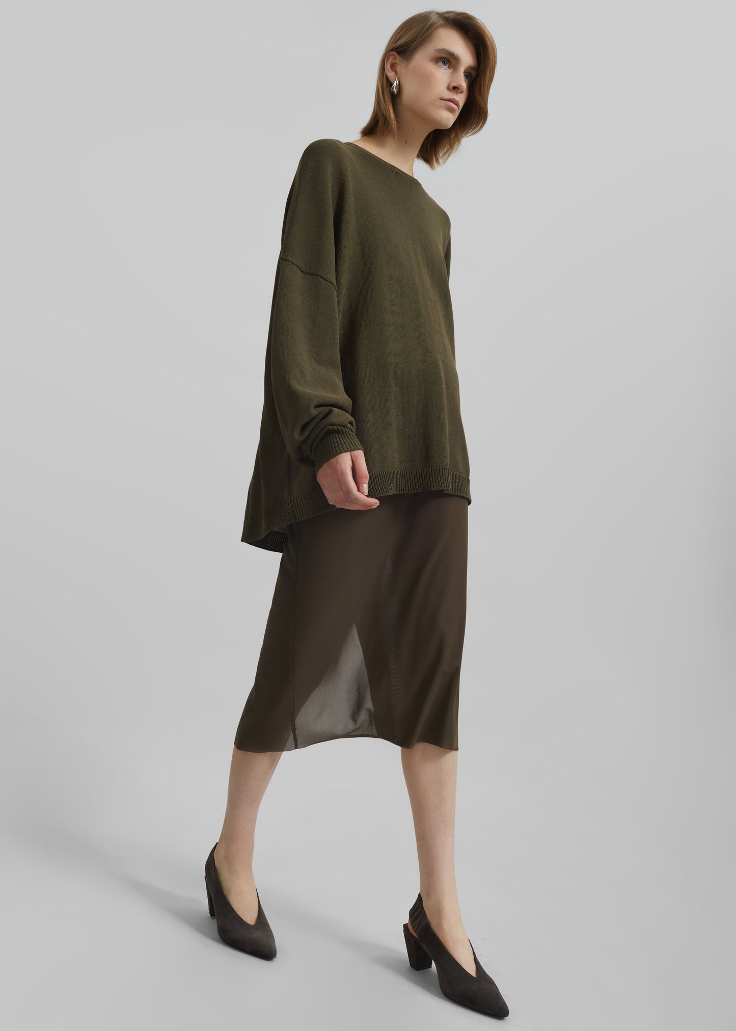 Suva Sheer Skirt - Khaki