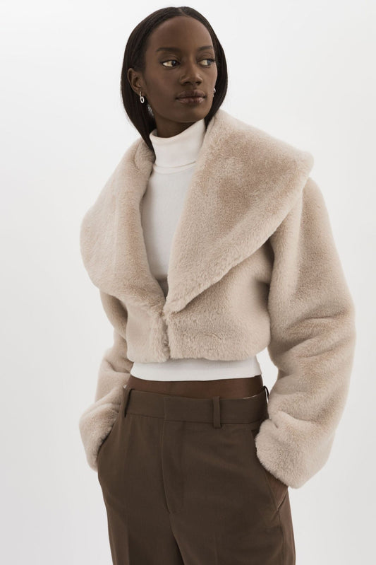 DANIKA | Faux Fur Crop Jacket