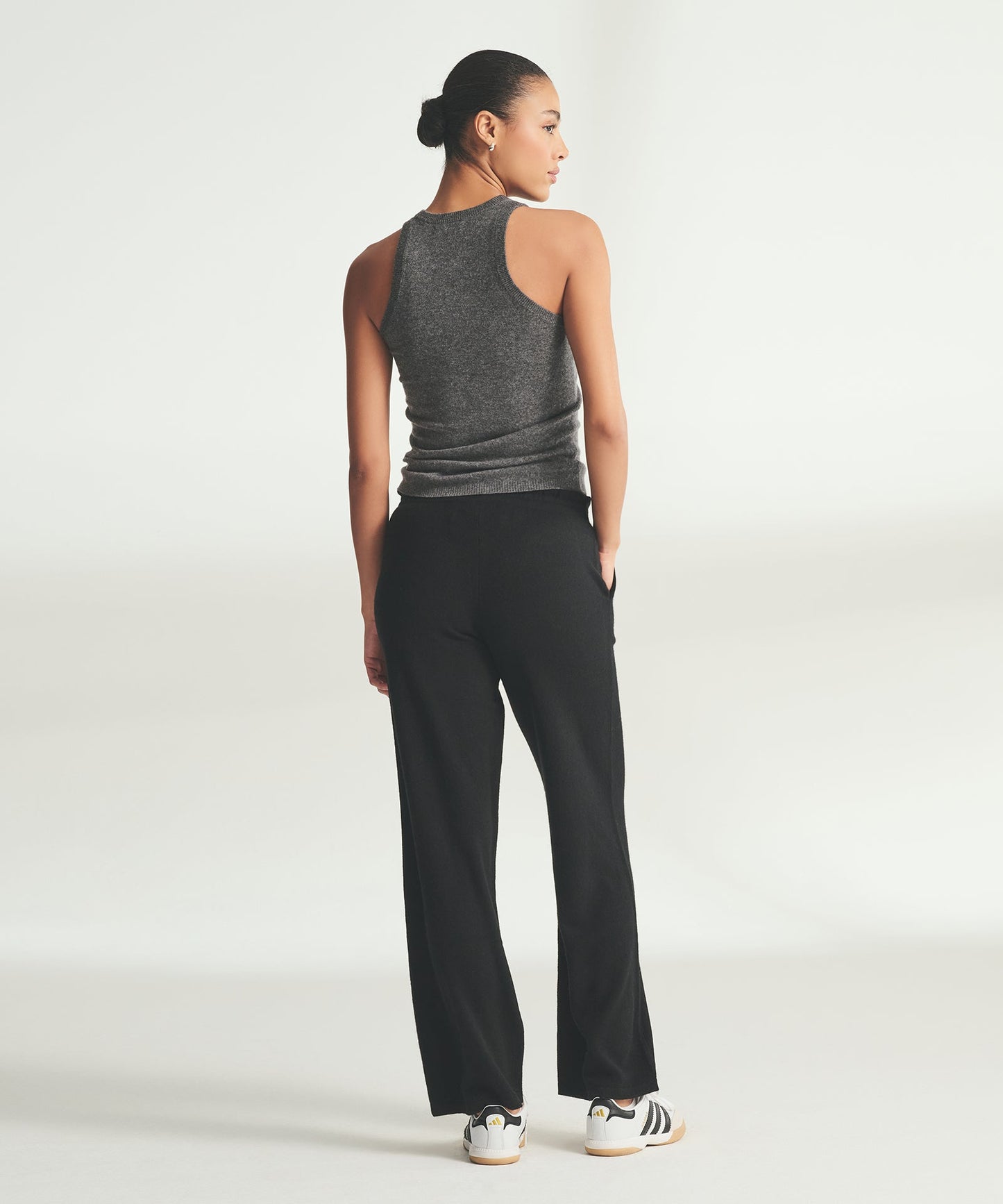 Signature Cashmere Paperbag Wide Leg Pants